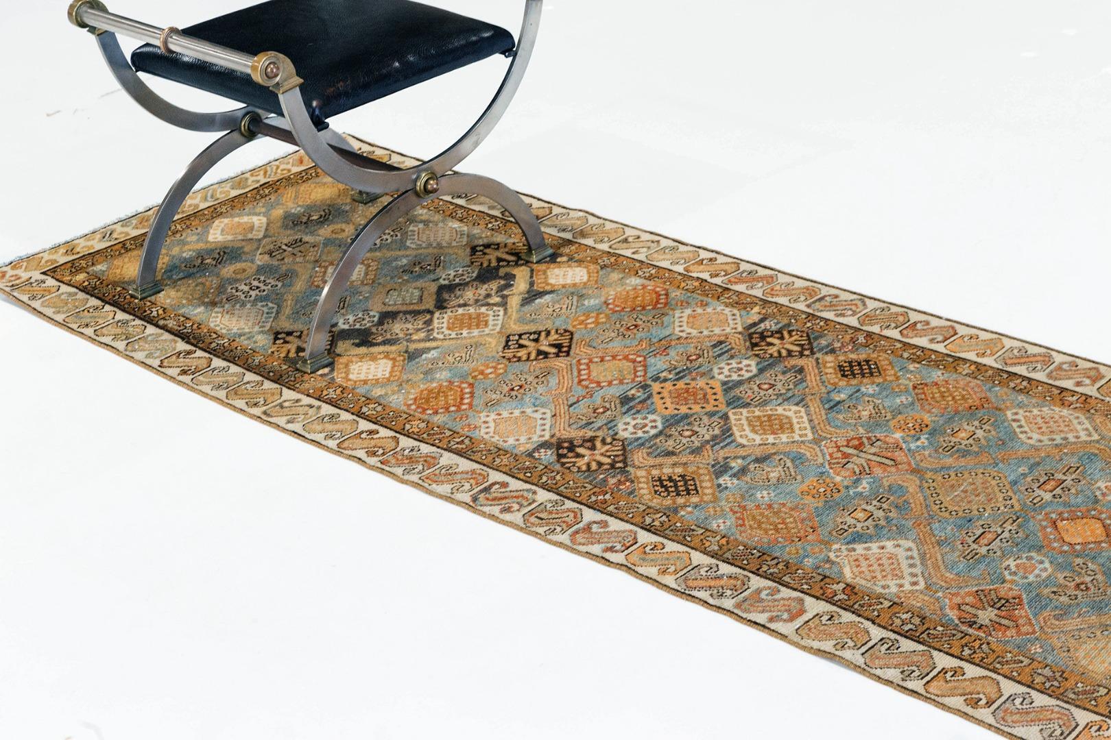 Early 20th Century Antique Persian Mahal Runner For Sale