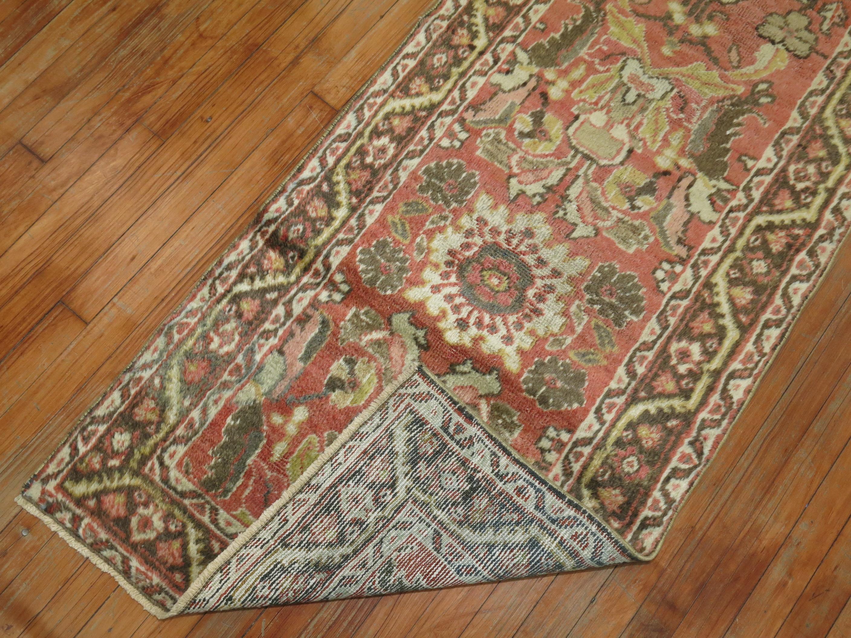 Vintage Persian Mahal Runner In Good Condition For Sale In New York, NY