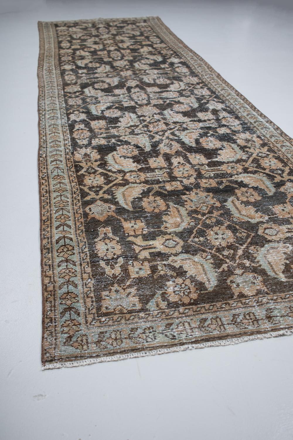 XX secolo Antique Persian Mahal Runner Rug