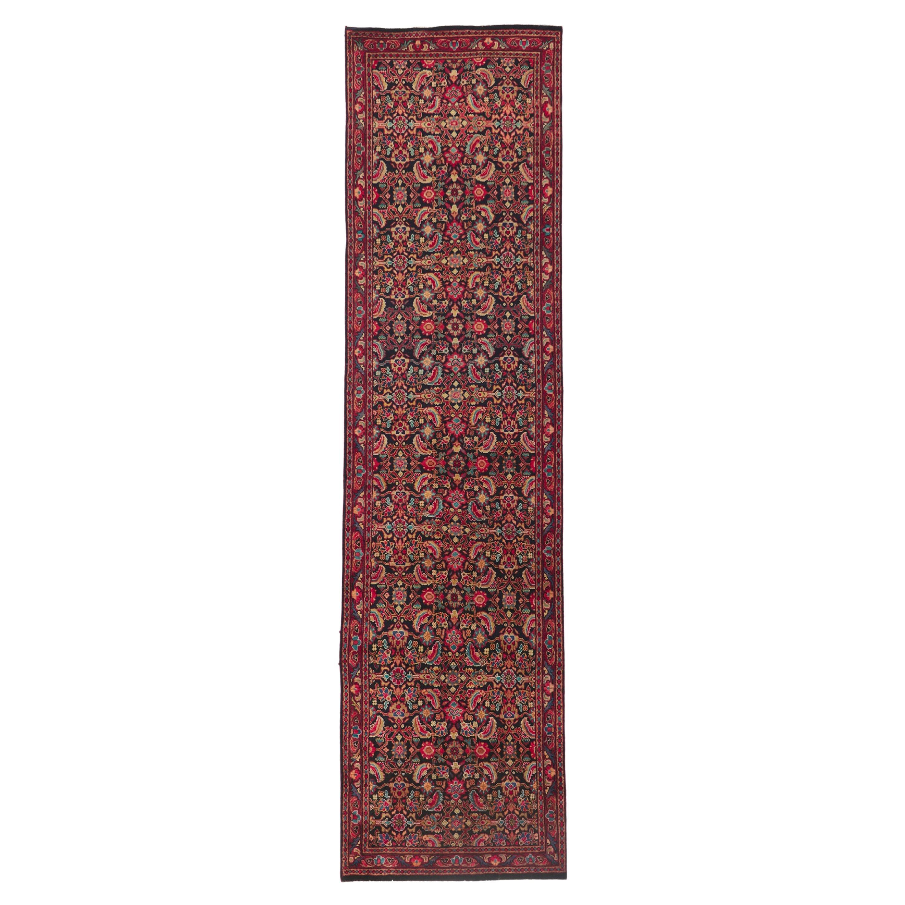 Antique Persian Mahal Runner with Herati Pattern