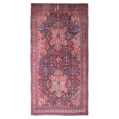 Antiker persischer Mahal Sultanabad-Teppich 1880 Geometrisch 9x17 Handgefertigt 257cm x 511cm