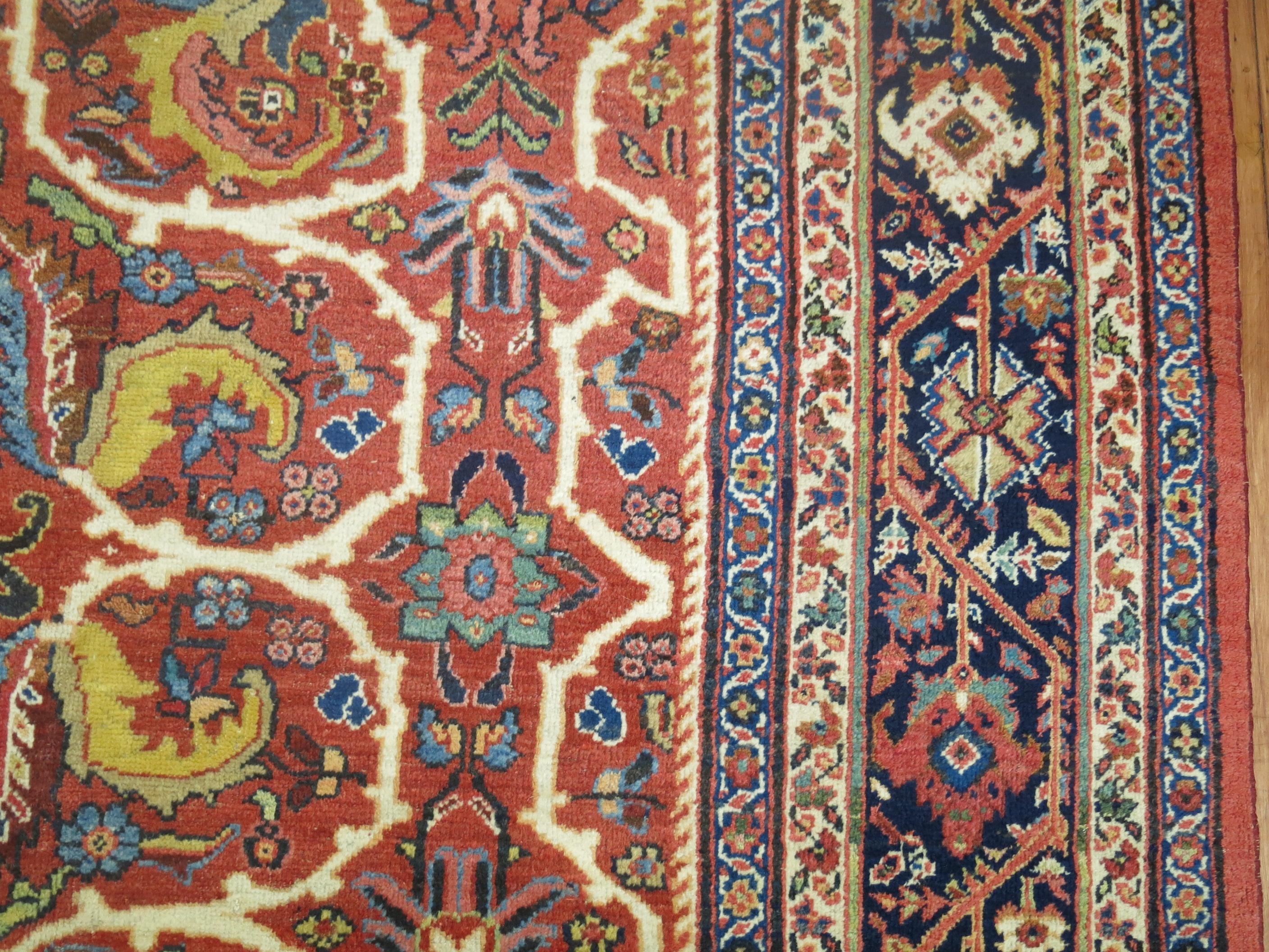  Antique Persian Mahal Sultanabad Rug For Sale 3
