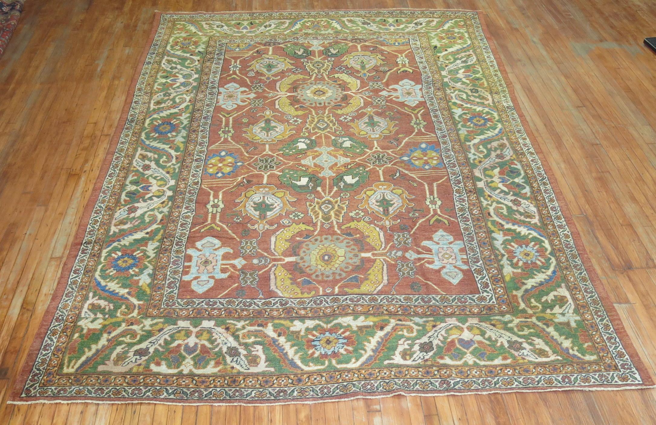 Antique Persian Mahal Sultanabad Rug For Sale 4