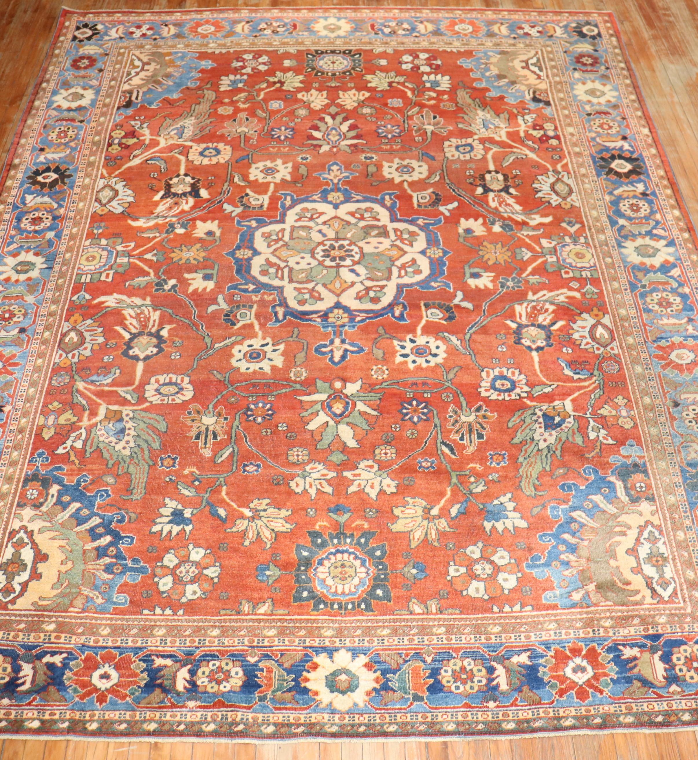 Antique Persian Mahal Sultanabad Rug For Sale 5