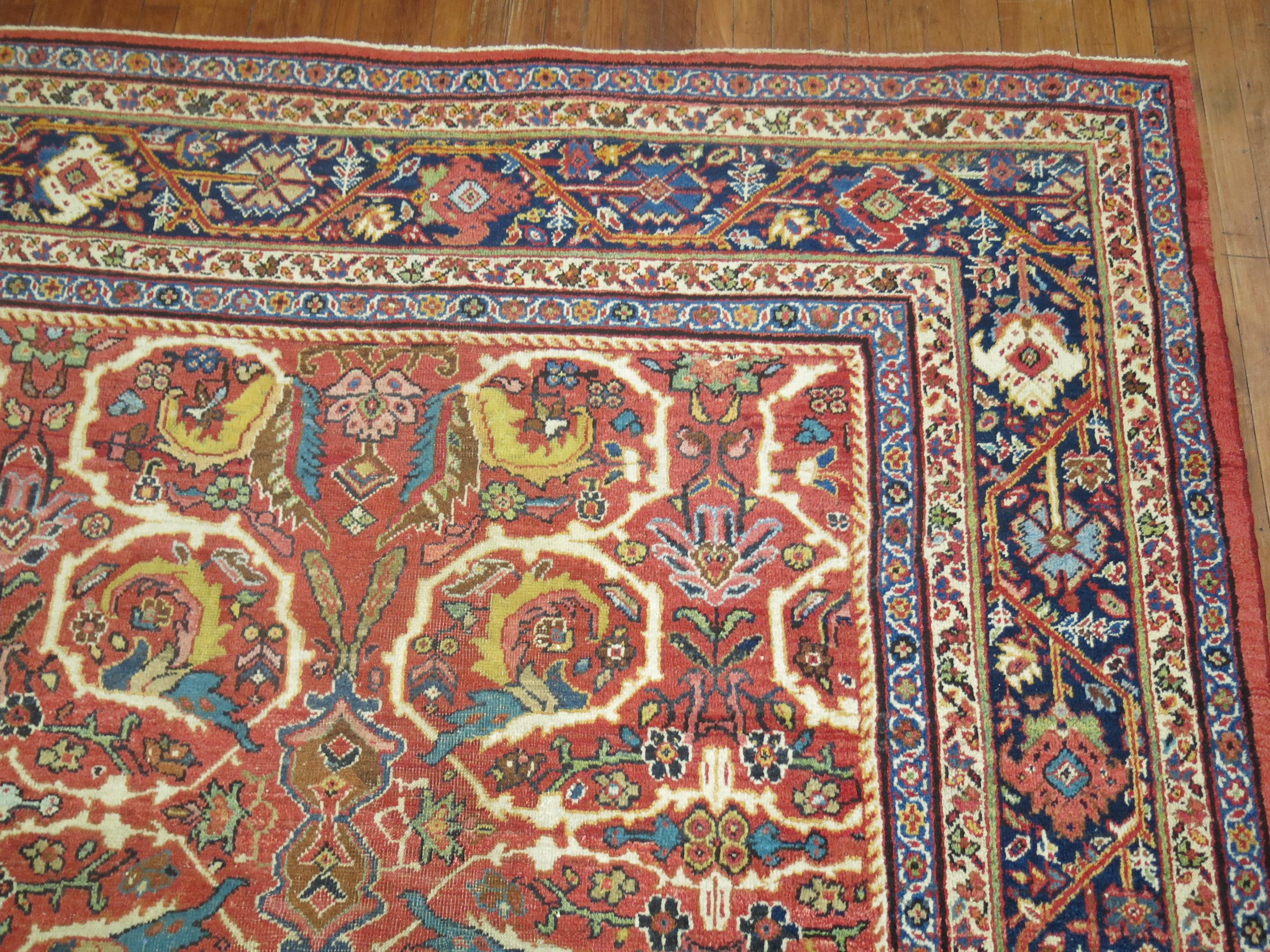  Antique Persian Mahal Sultanabad Rug For Sale 5
