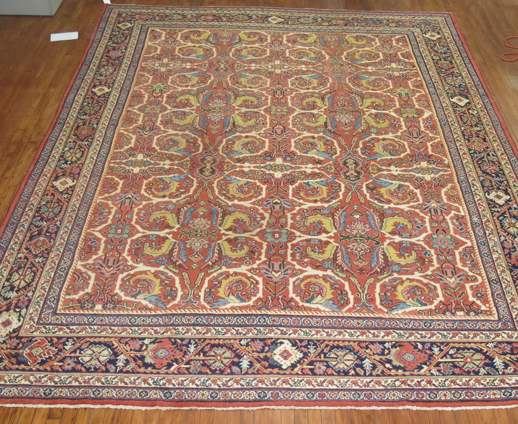  Antique Persian Mahal Sultanabad Rug For Sale 6