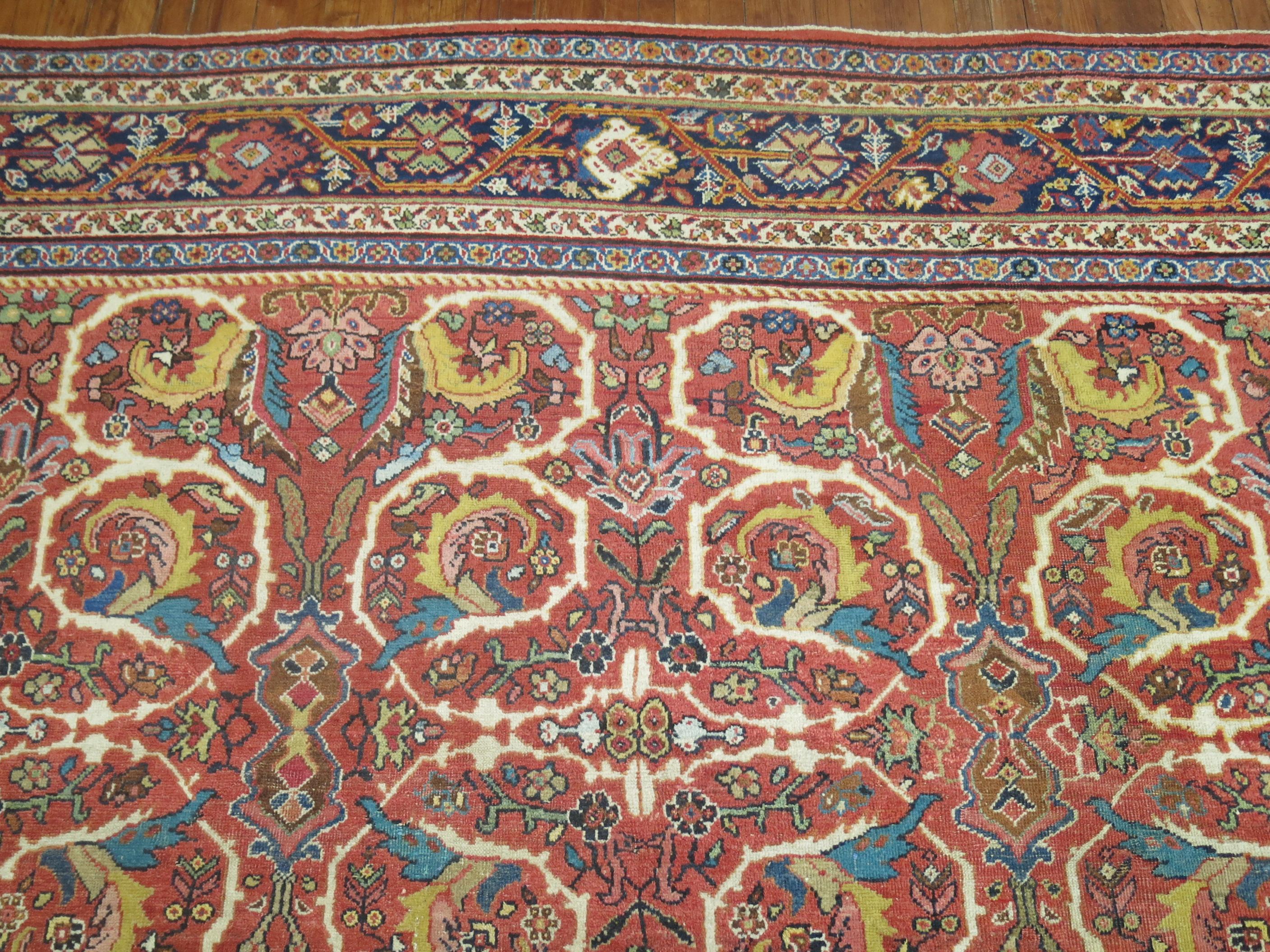  Antique Persian Mahal Sultanabad Rug For Sale 1