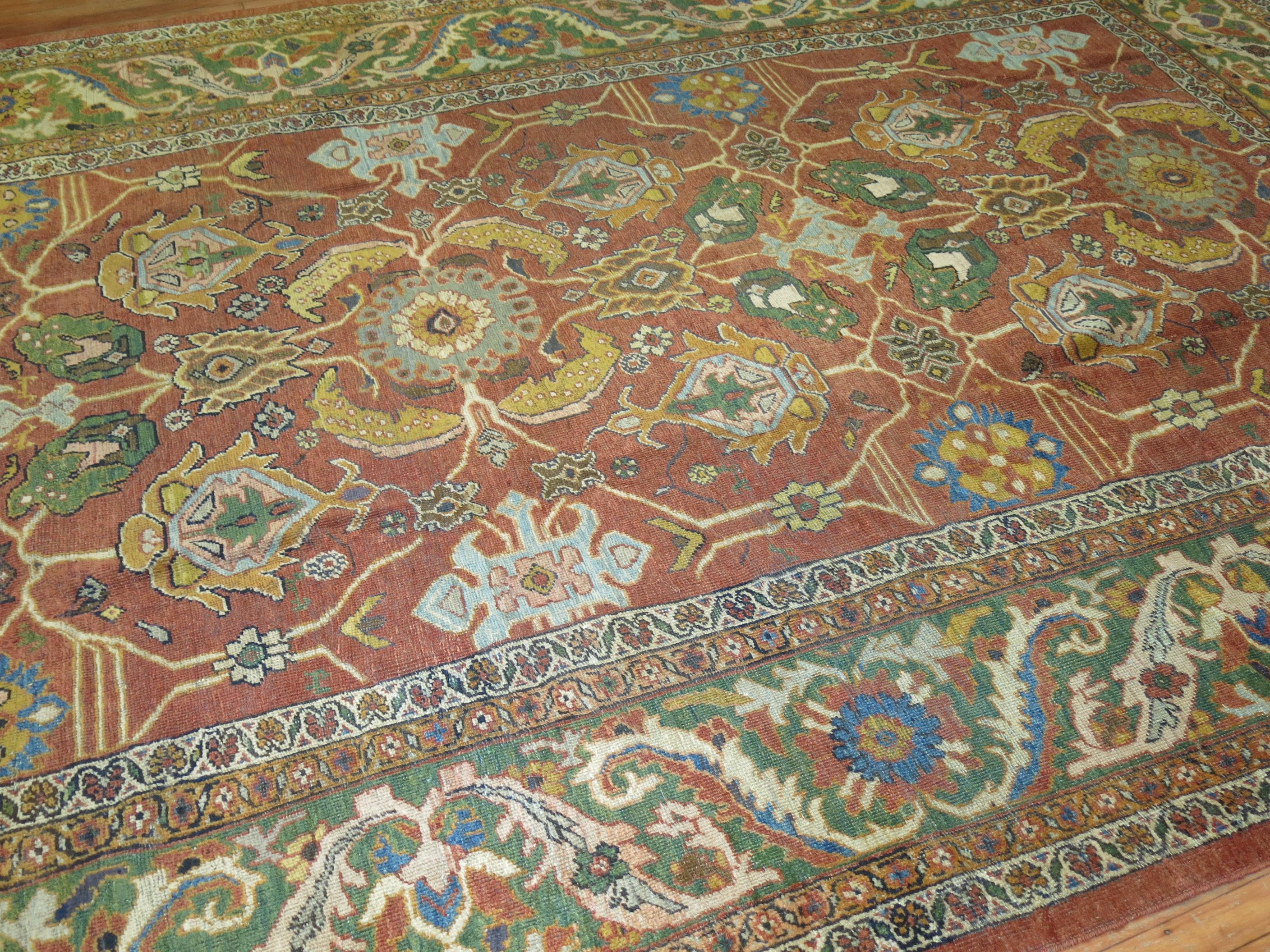 Antique Persian Mahal Sultanabad Rug For Sale 2