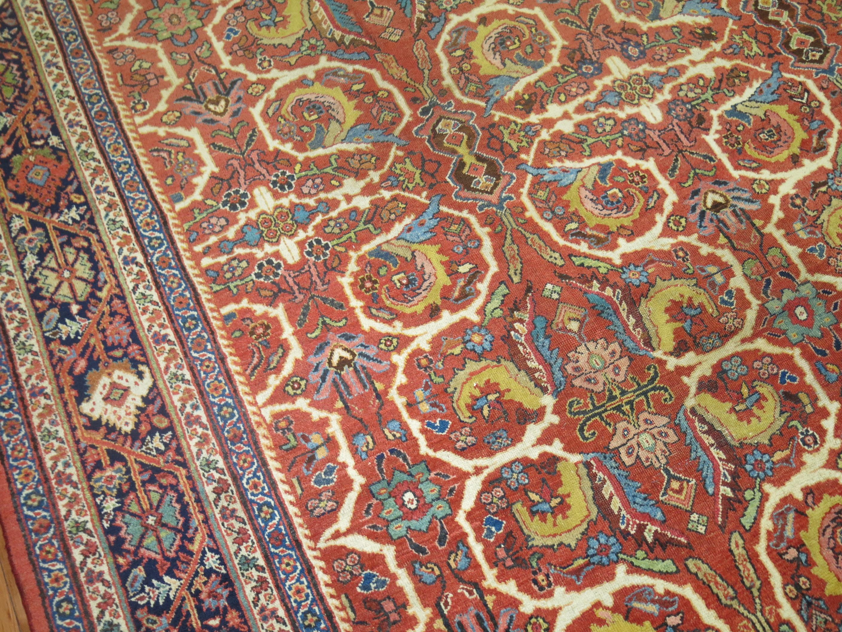  Antique Persian Mahal Sultanabad Rug For Sale 2