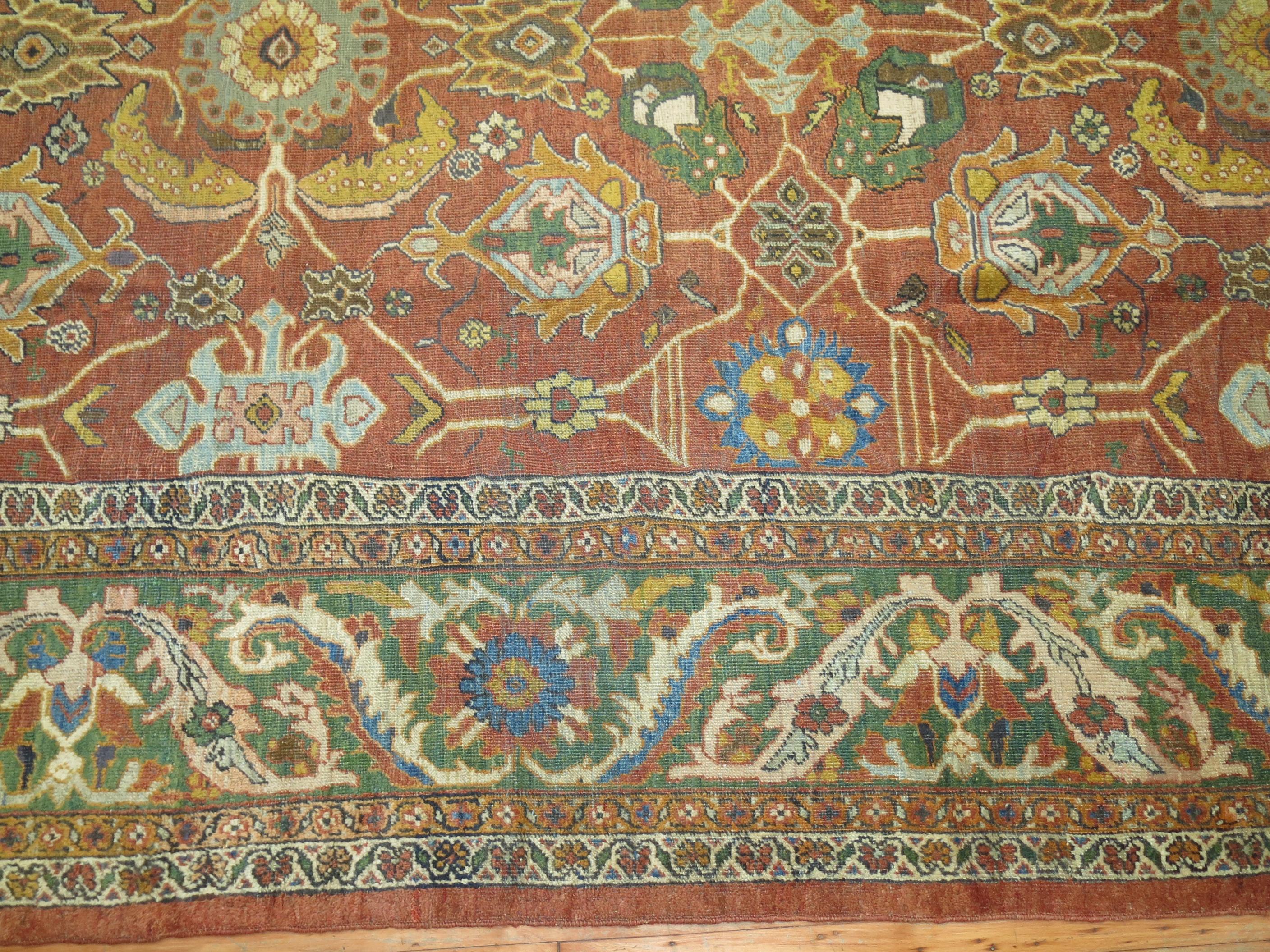 Antique Persian Mahal Sultanabad Rug For Sale 3