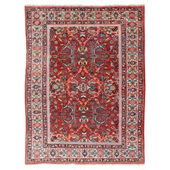 Antico tappeto persiano Mahal-Sultanabad Rugs con disegno geometrico all-over