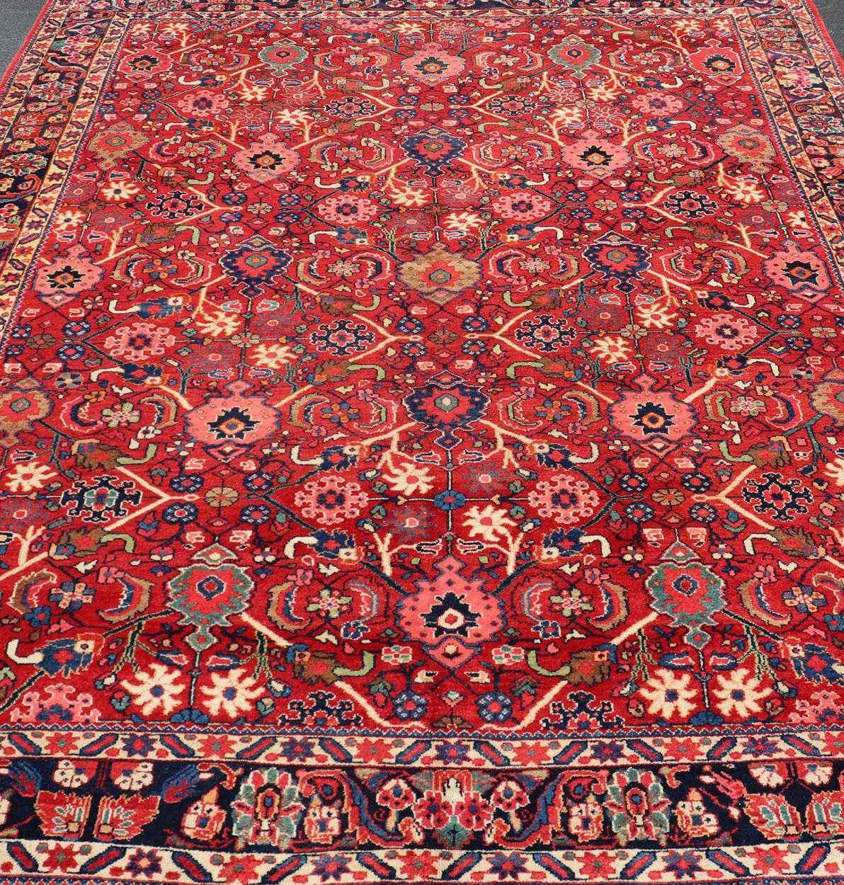 Antique Persian Mahal-Sultanabad With All-Over Sub-Geometric Design For Sale 5