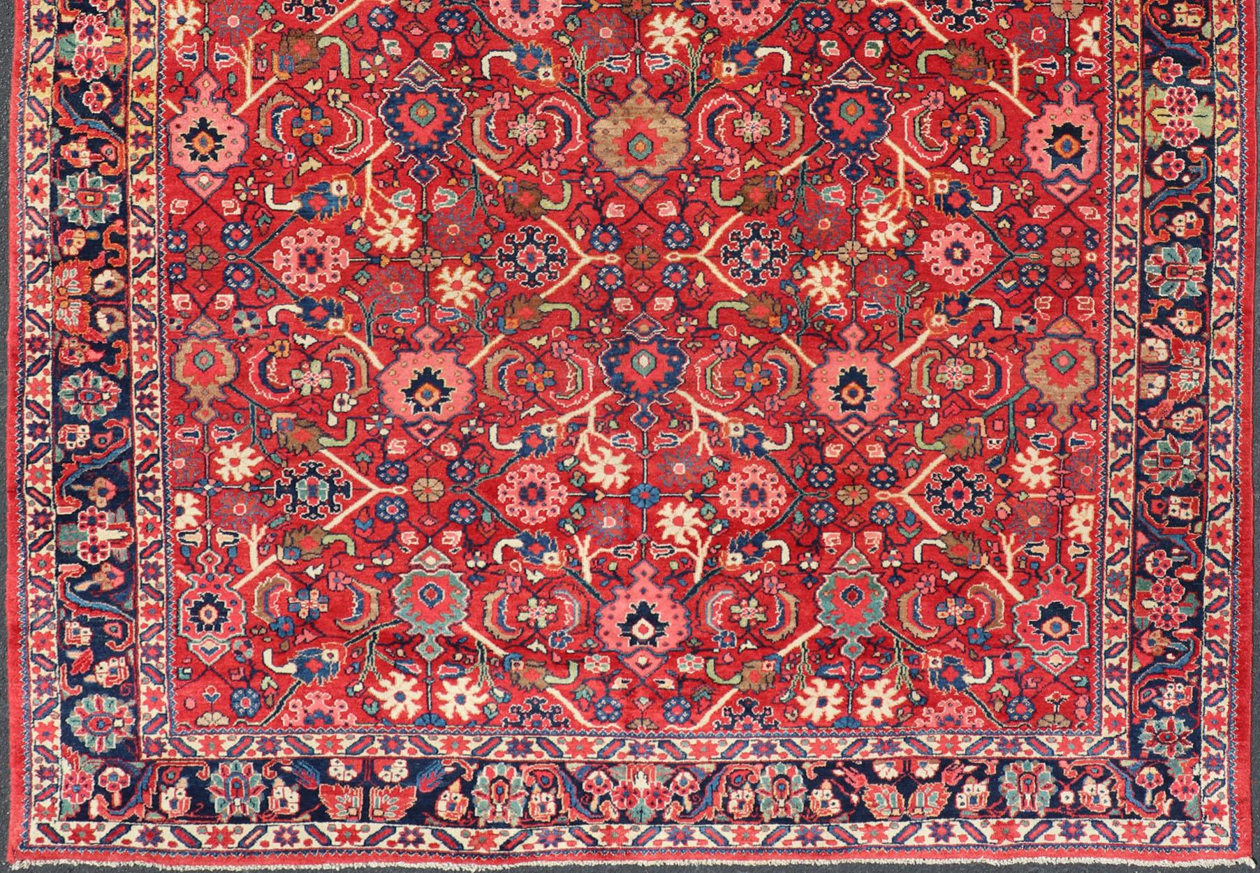 Antique Persian Mahal-Sultanabad With All-Over Sub-Geometric Design For Sale 13