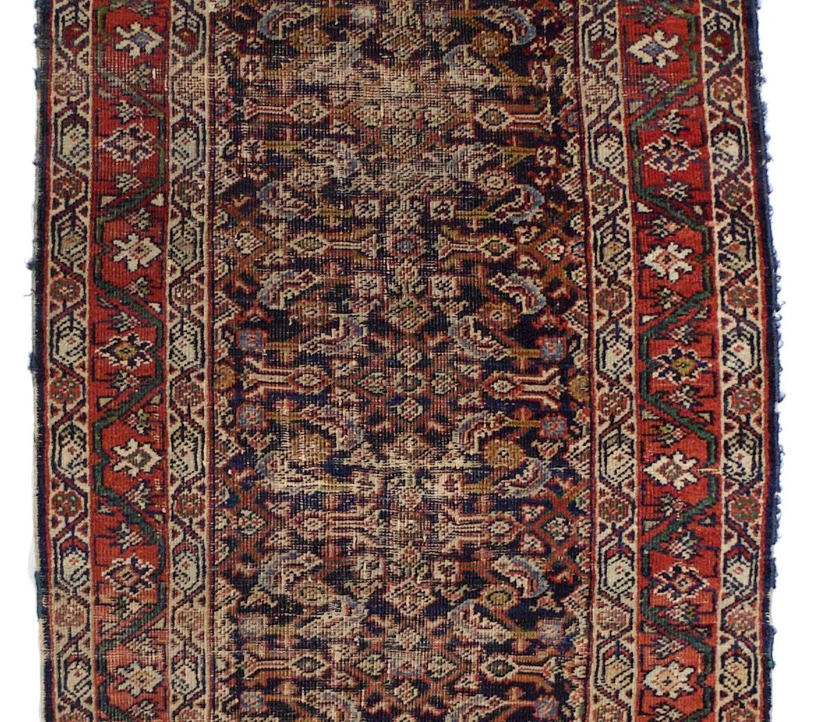 Antique Persian Mahal Wool Long Rug 3'1
