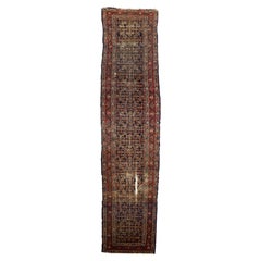 Tappeto antico persiano Mahal in lana lunga 3'1" x 13'6"