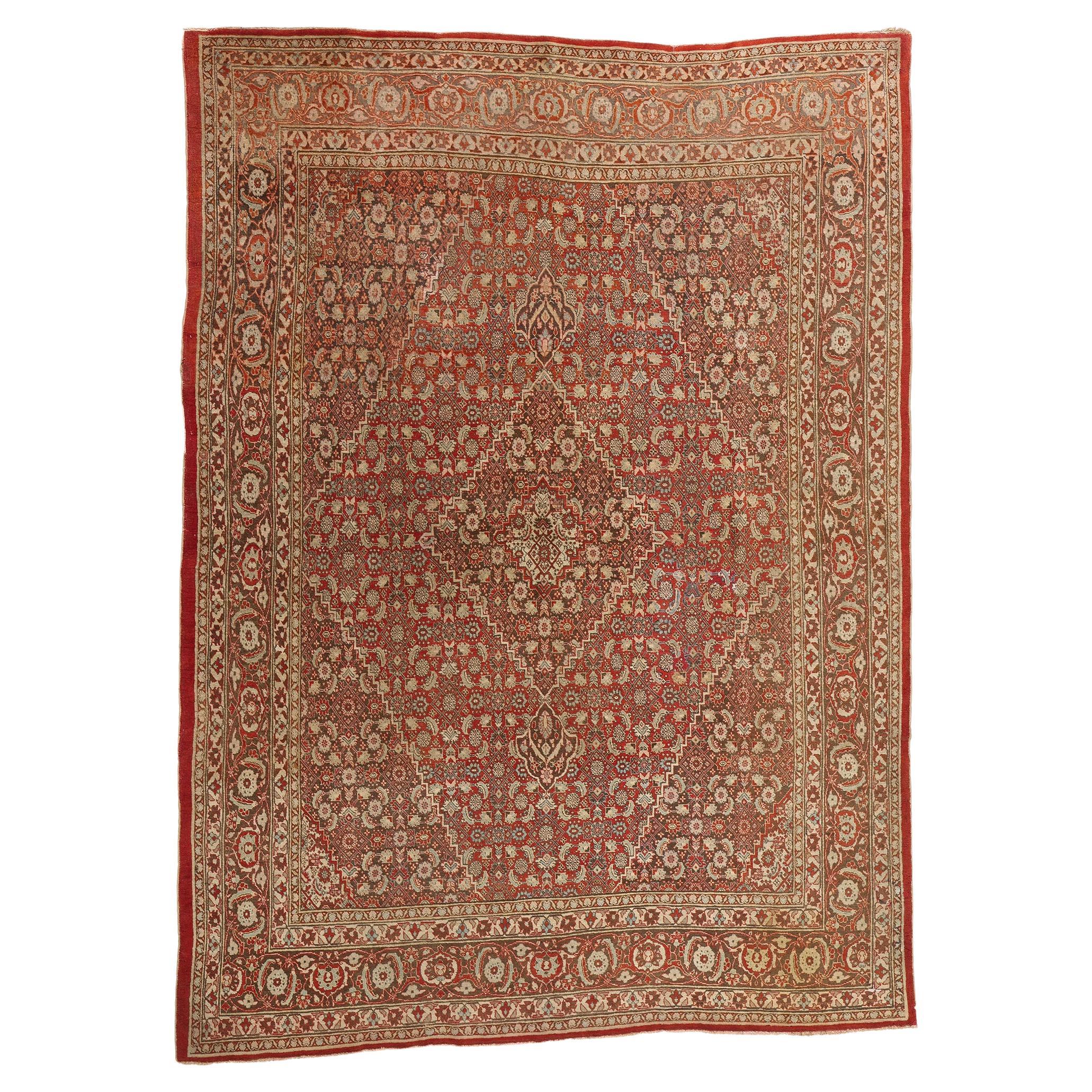 Antique Persian Mahi Tabriz Rug, 09'00 x 12'03