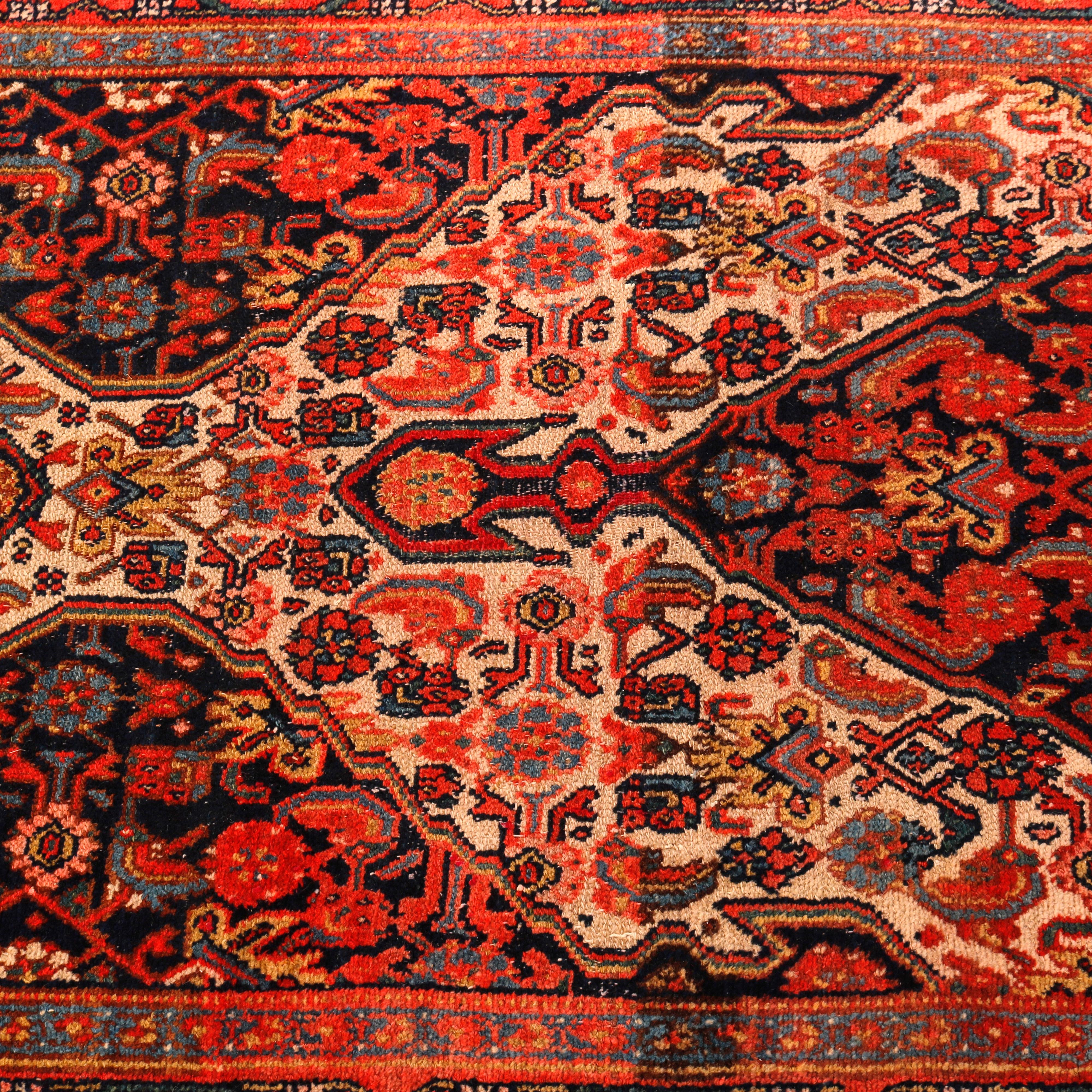 Antique Persian Malayar Oriental Wool Rug Runner, Circa 1920 3