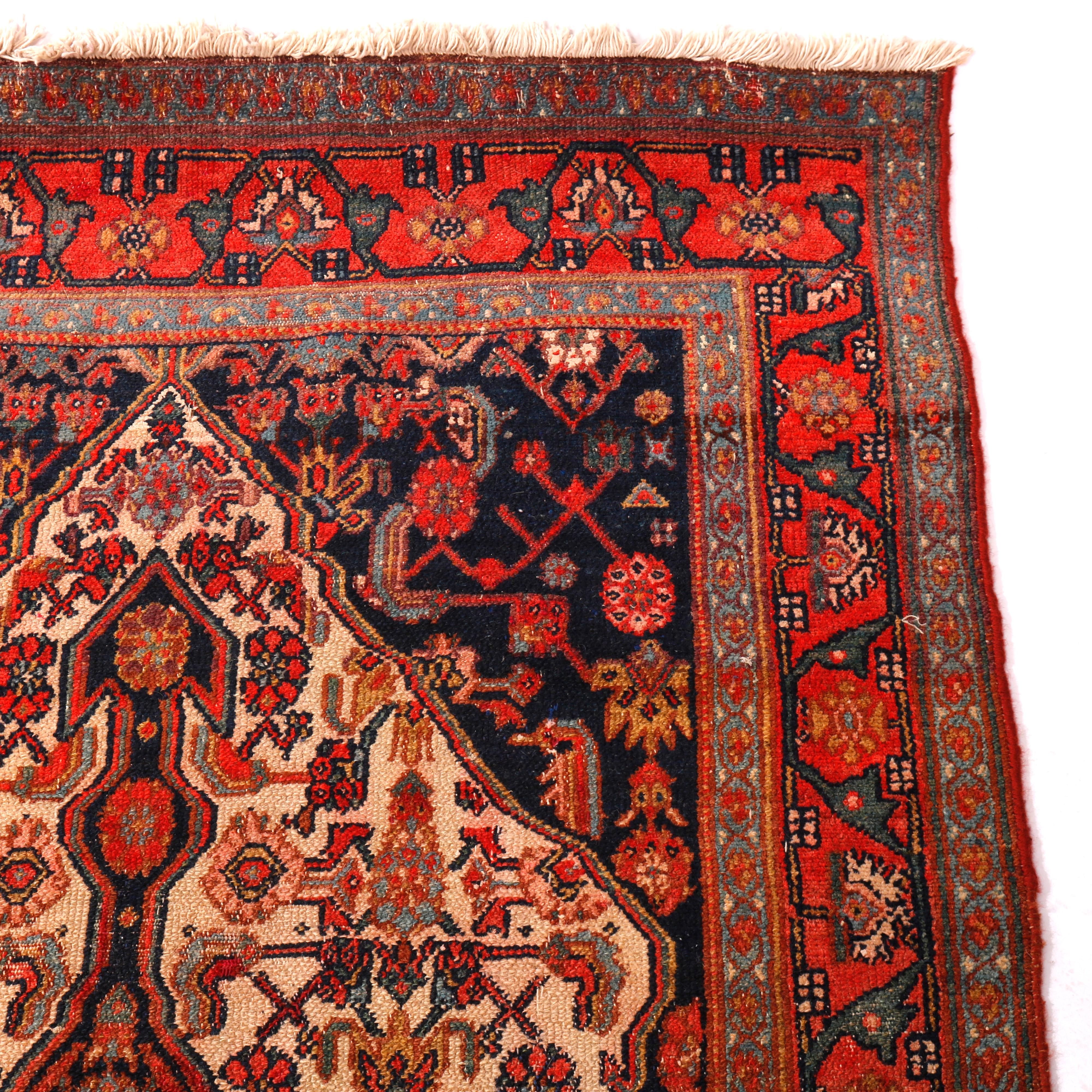 Antique Persian Malayar Oriental Wool Rug Runner, Circa 1920 5