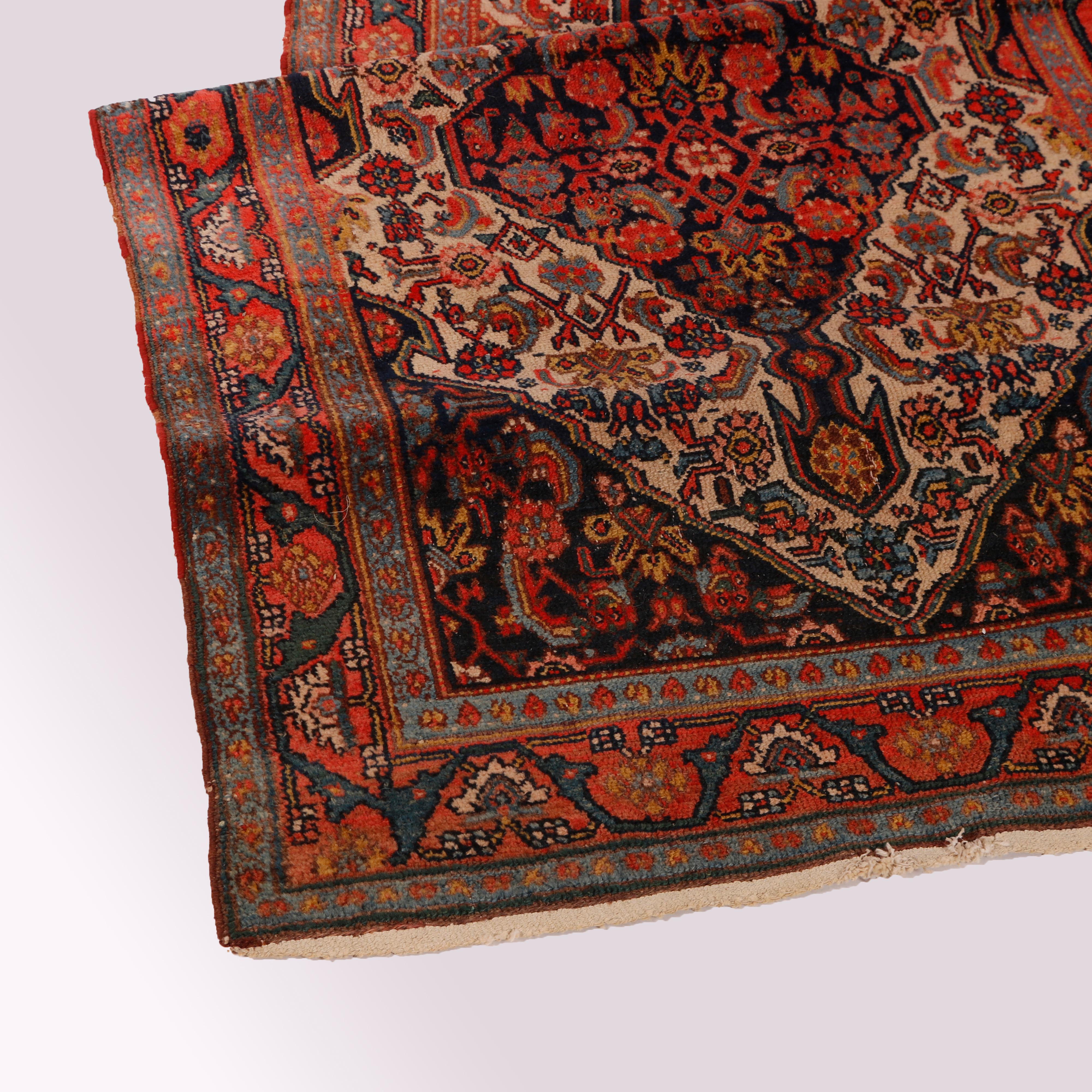 Antique Persian Malayar Oriental Wool Rug Runner, Circa 1920 7
