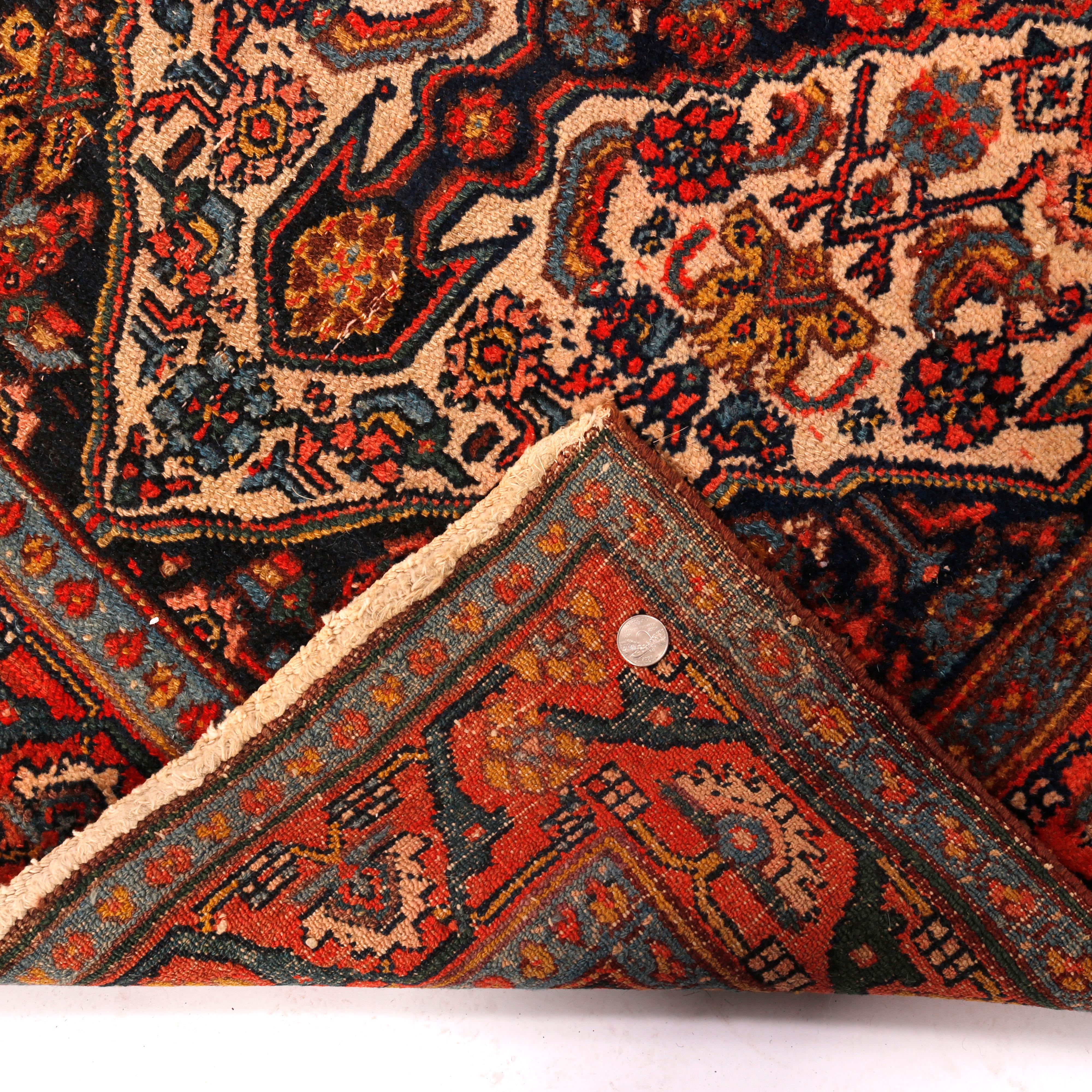 Antique Persian Malayar Oriental Wool Rug Runner, Circa 1920 8