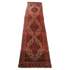 Antique Persian Malayar Oriental Wool Rug Runner, Circa 1920