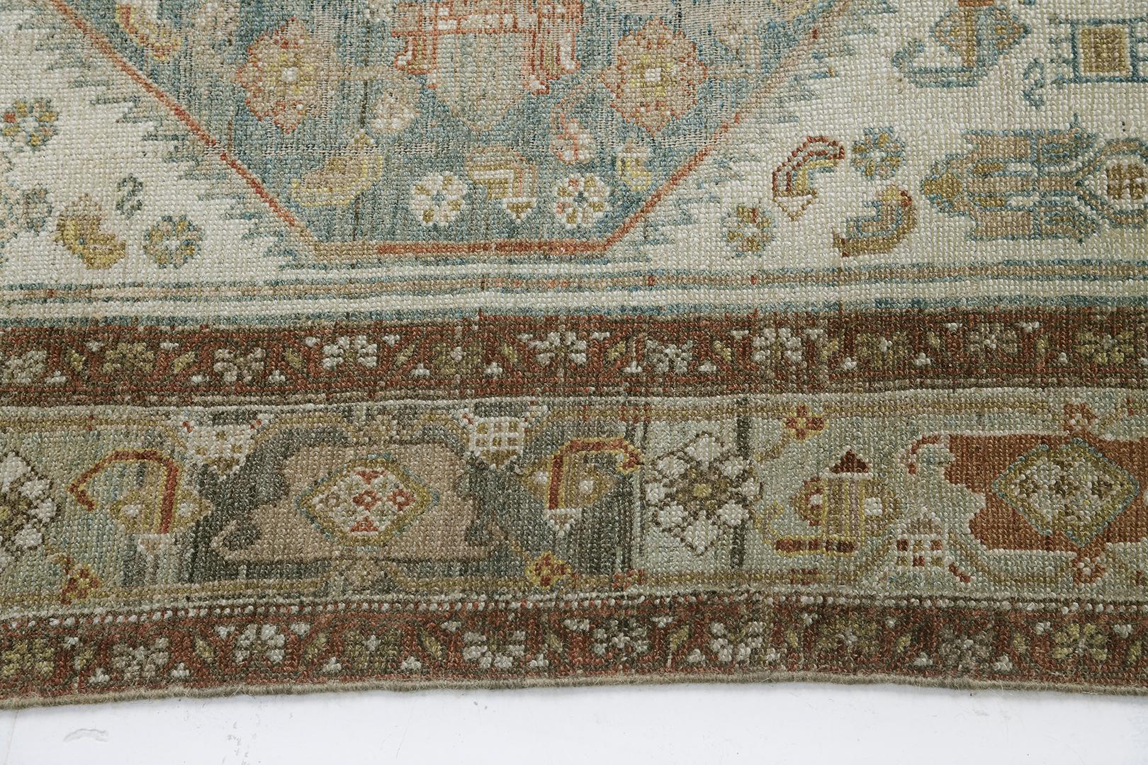 Hand-Knotted Antique Persian Malayer 29692 For Sale