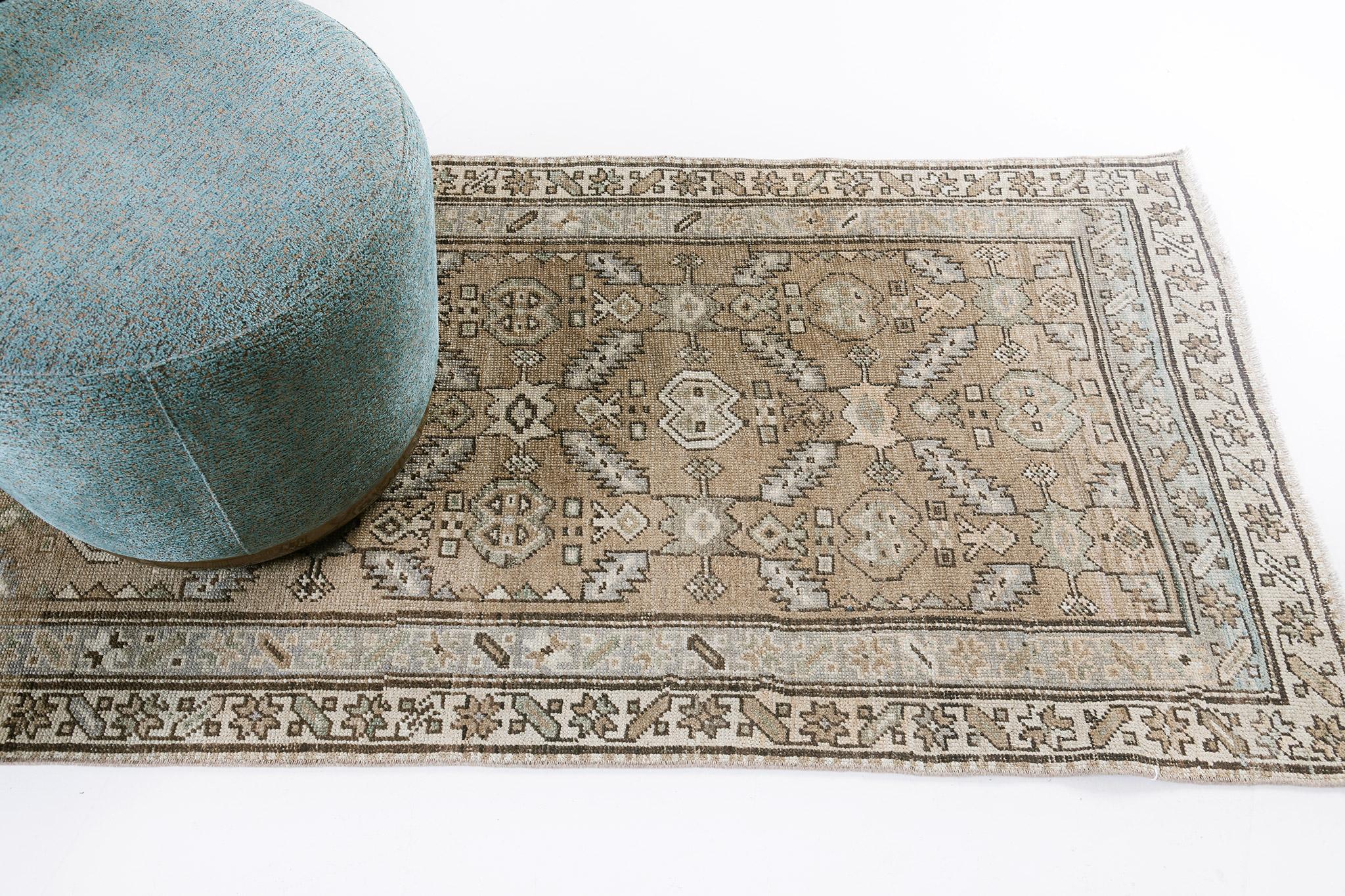 Hand-Knotted Antique Persian Malayer 29695 For Sale
