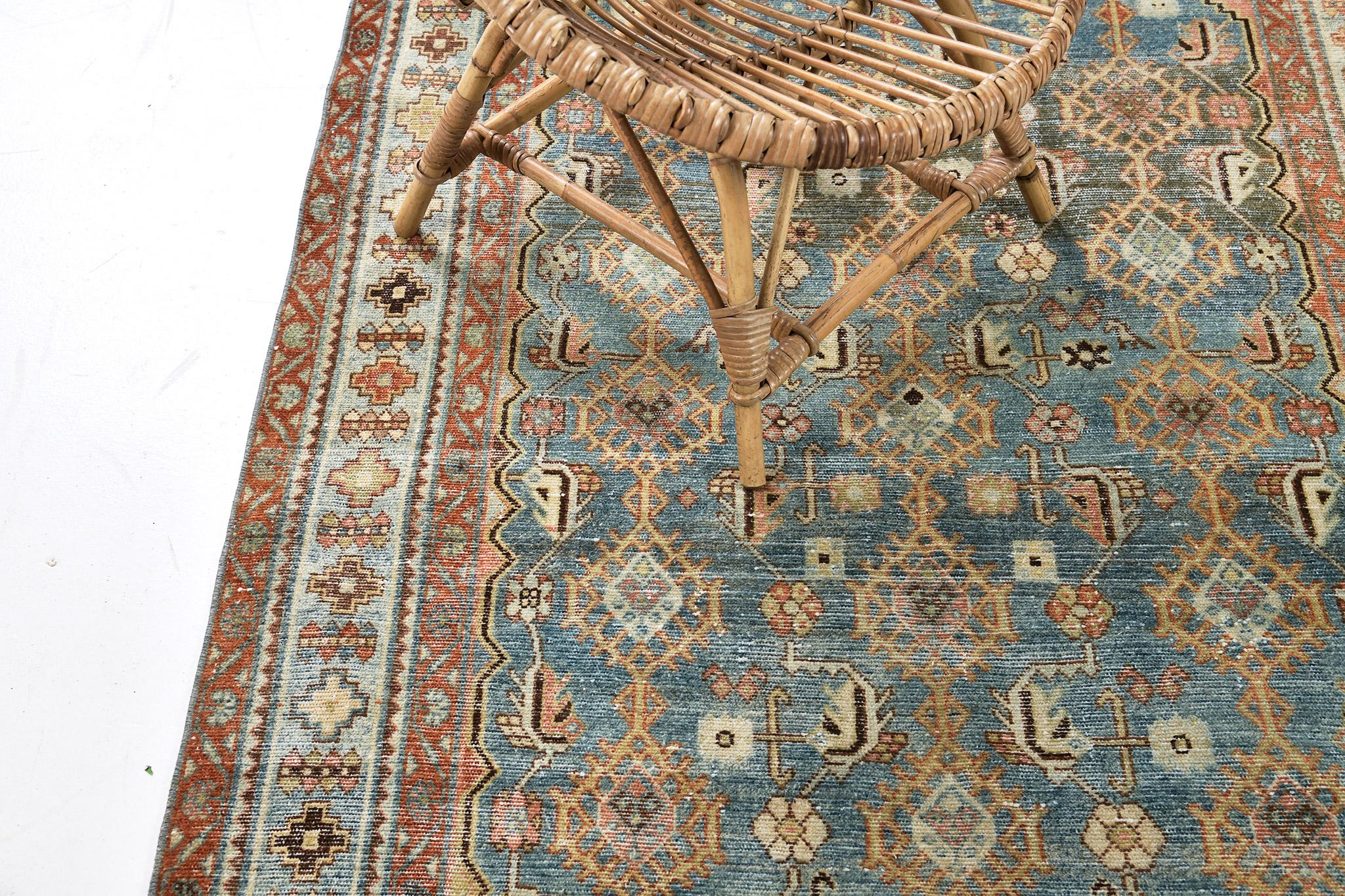 Hand-Knotted Antique Persian Malayer 29737 For Sale