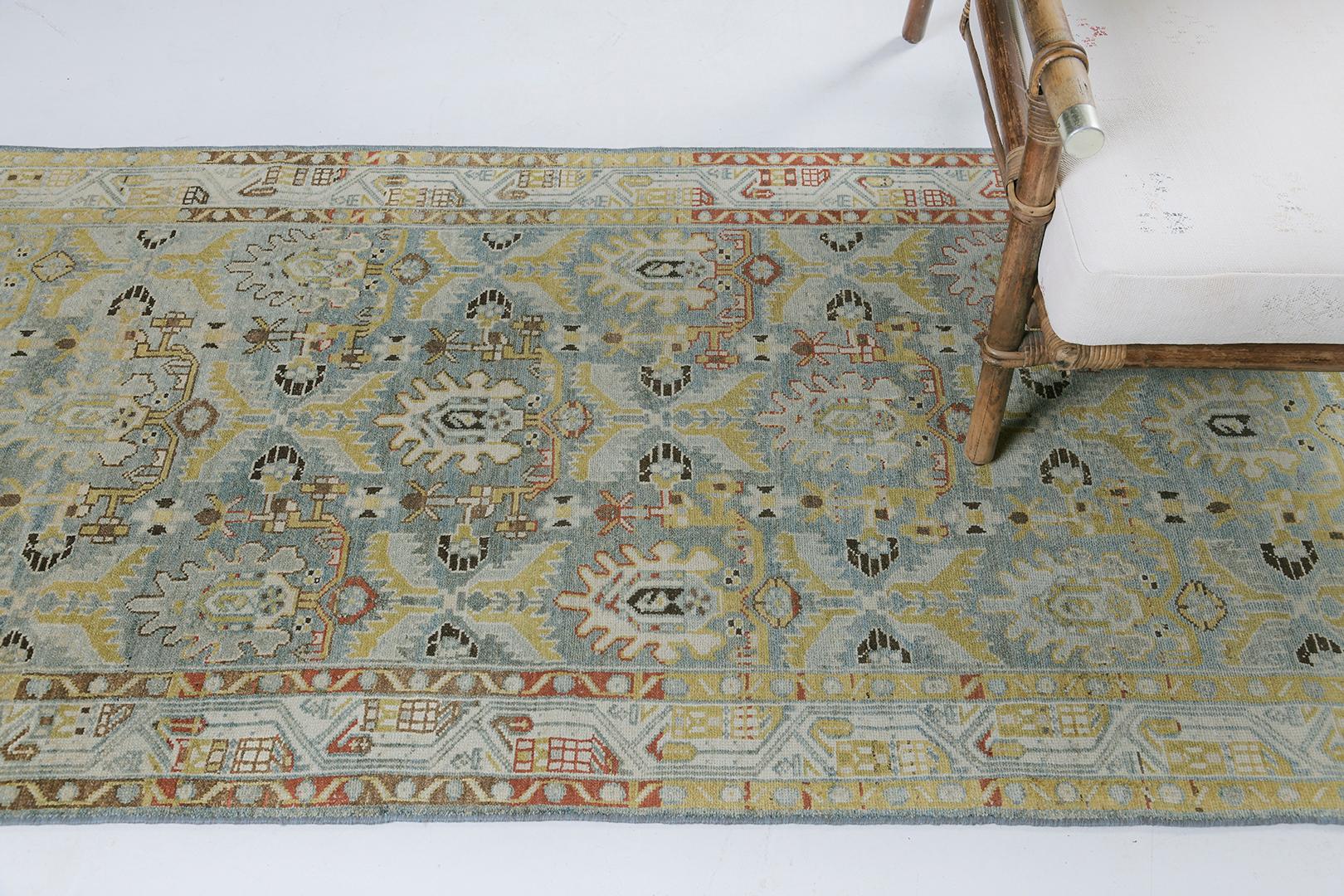 Hand-Knotted Antique Persian Malayer 29745 For Sale