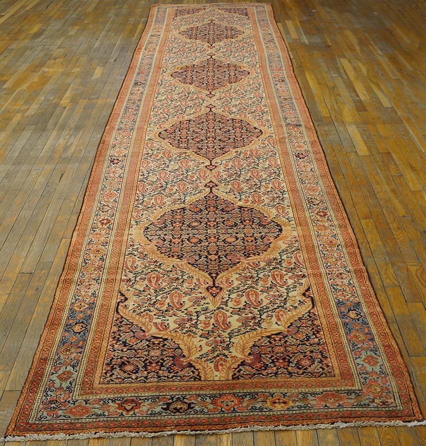 Hand-Knotted 19th Century Persian Mishan Malayer Carpet ( 3'10