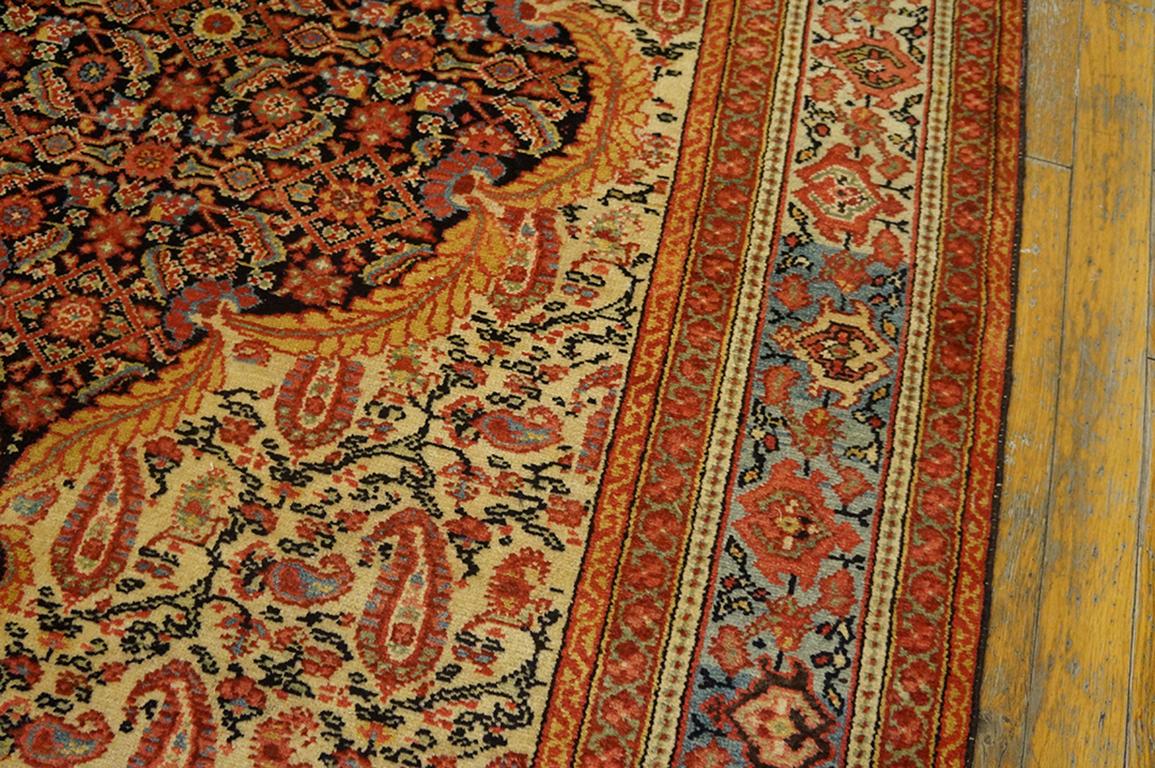 Wool 19th Century Persian Mishan Malayer Carpet ( 3'10