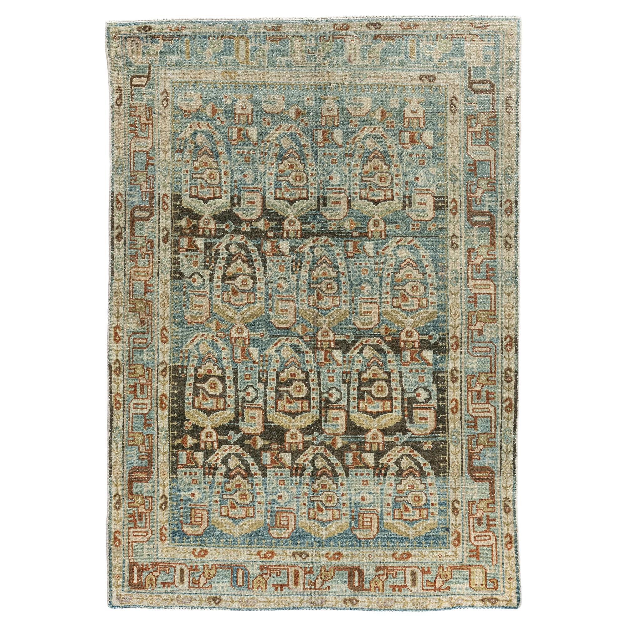 Antique Persian Malayer Area Rug 3'6 x 5' For Sale