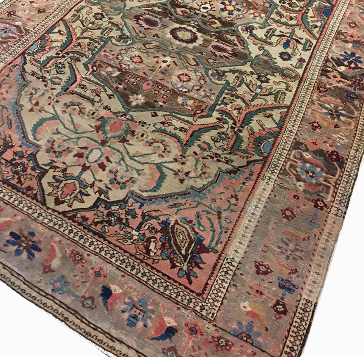 Antique Persian Malayer Area Rug  4'6 x 6'5 For Sale 1