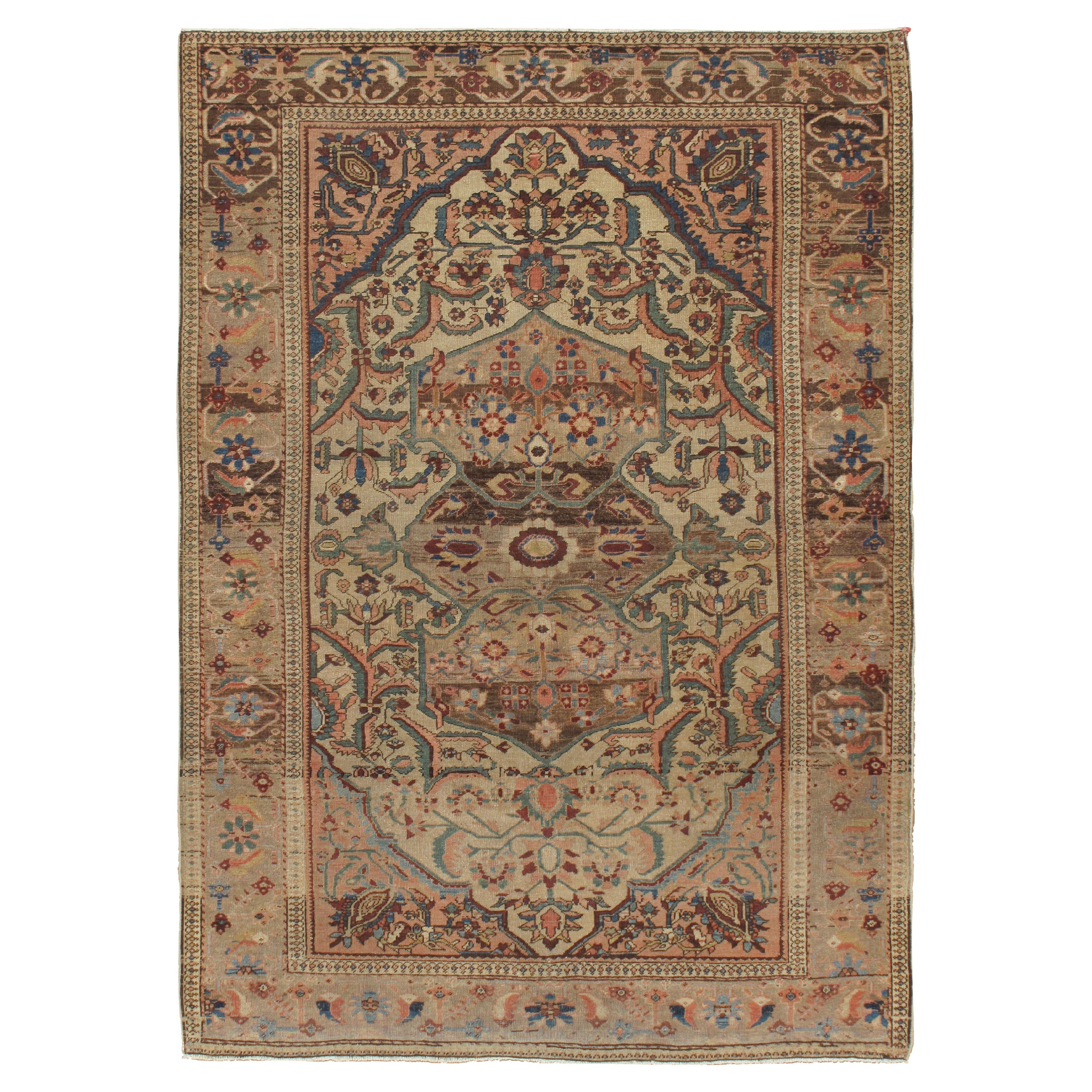 Antique Persian Malayer Area Rug  4'6 x 6'5