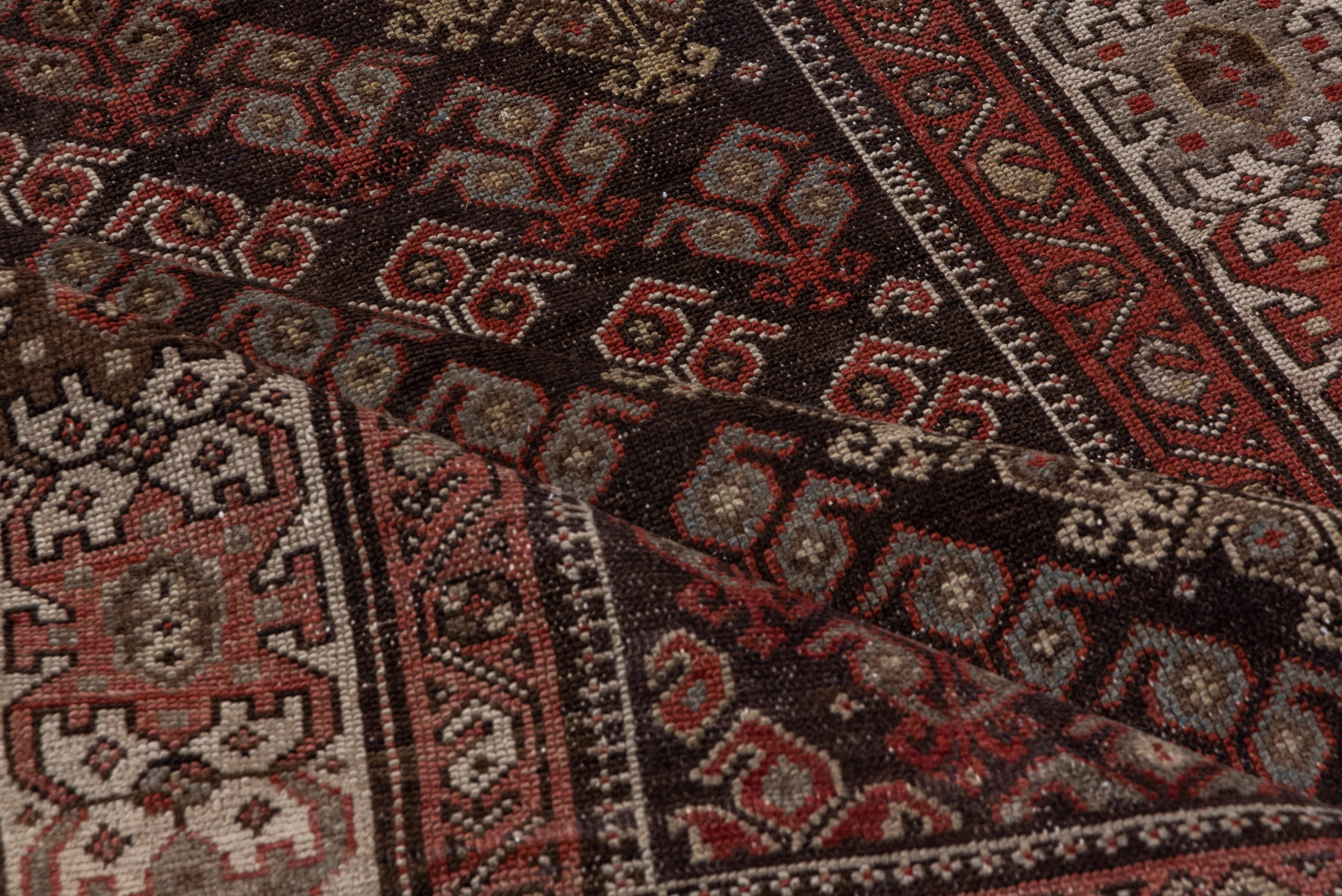 chocolate brown and red area rug