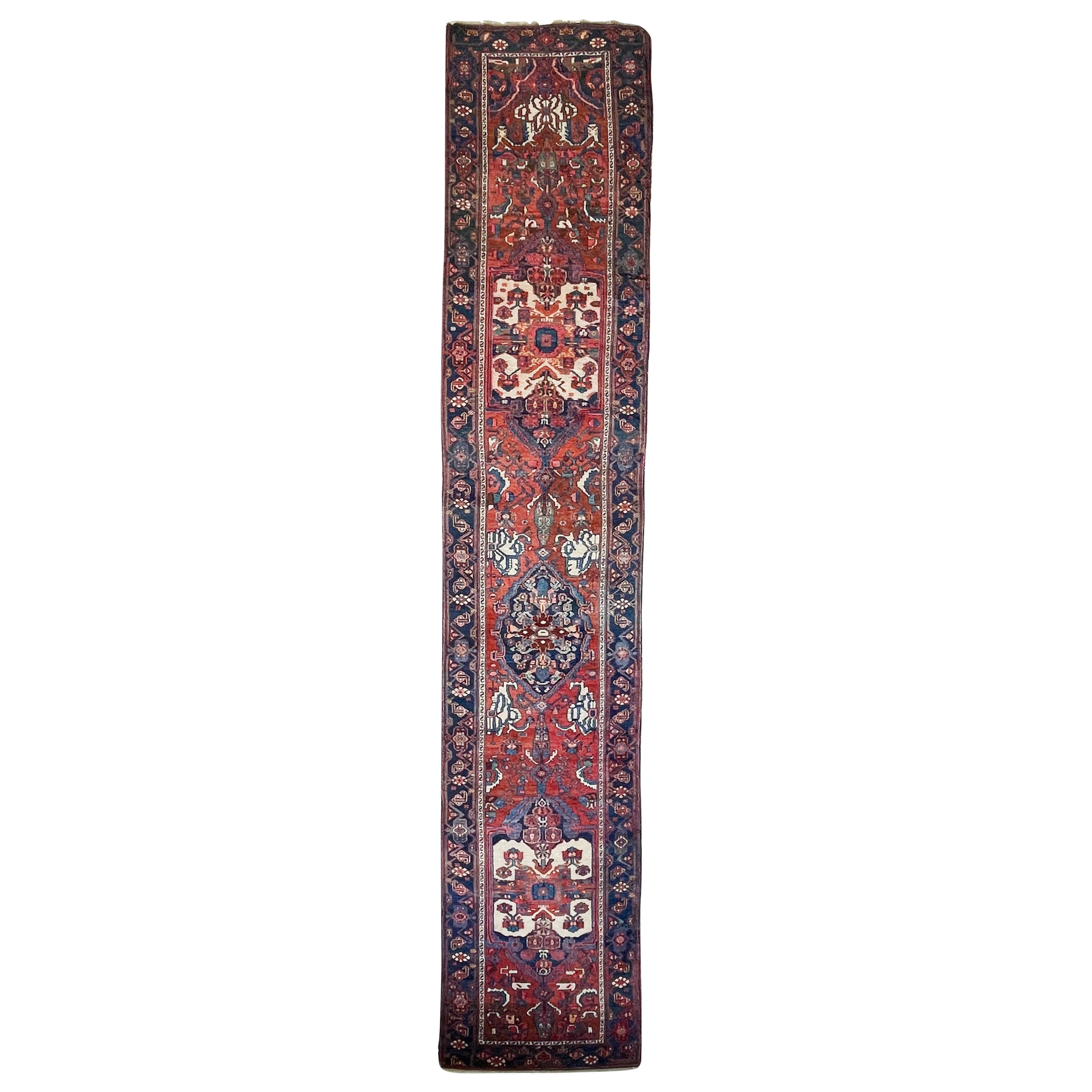 Antique Persian Malayer, Beautiful Cypress Tree Runner, c.1940's