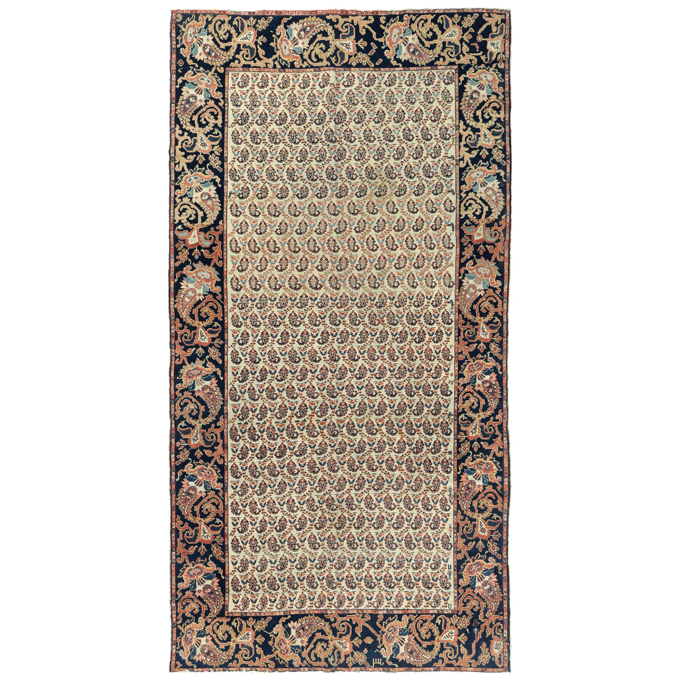 Antique Persian Malayer Bote Rug For Sale