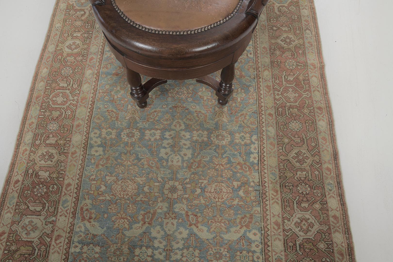 Noué à la main Tapis persan ancien Malayer par Mehraban en vente
