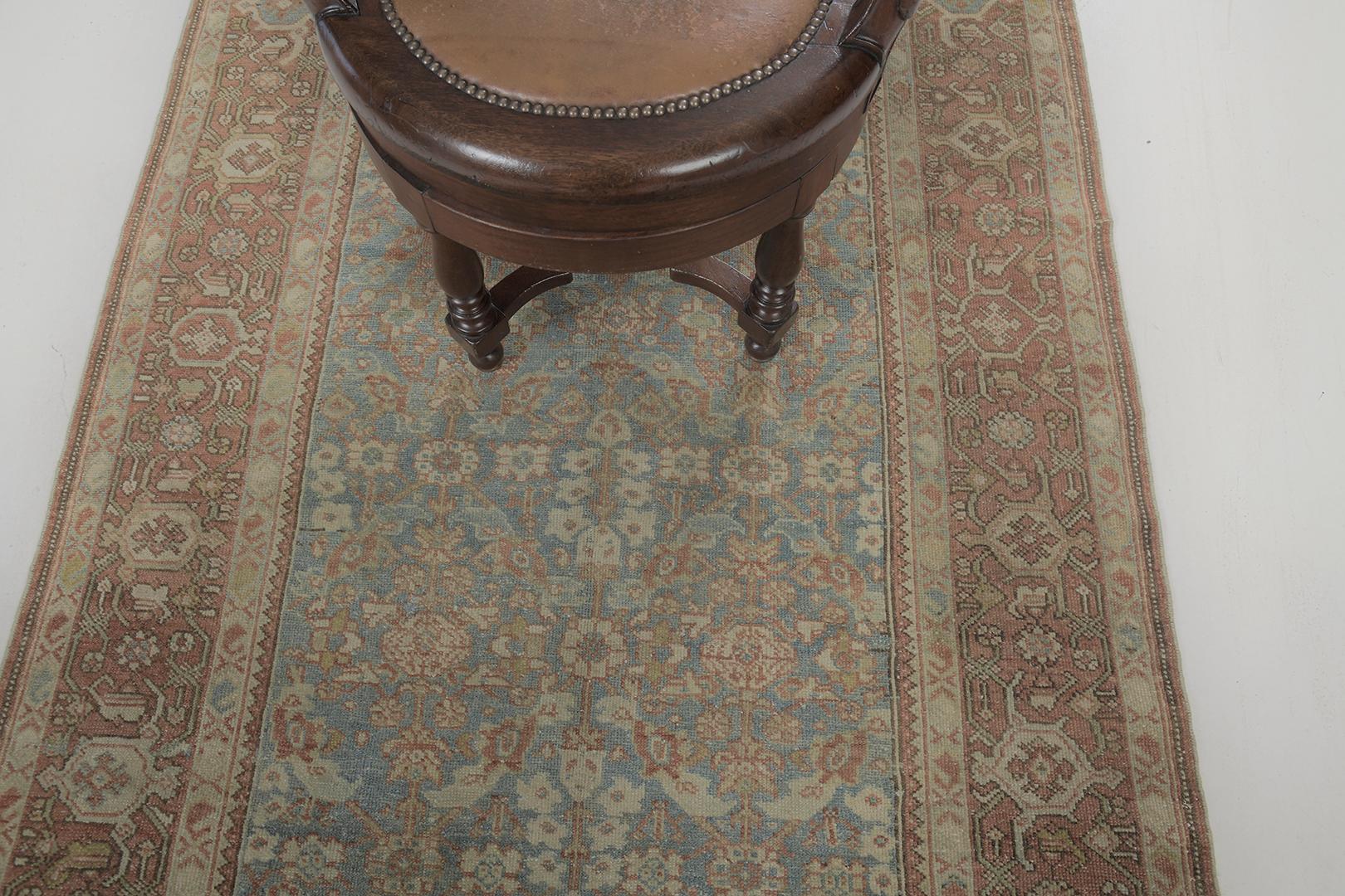 Antique Persian Malayer by Mehraban Rugs In Good Condition For Sale In WEST HOLLYWOOD, CA