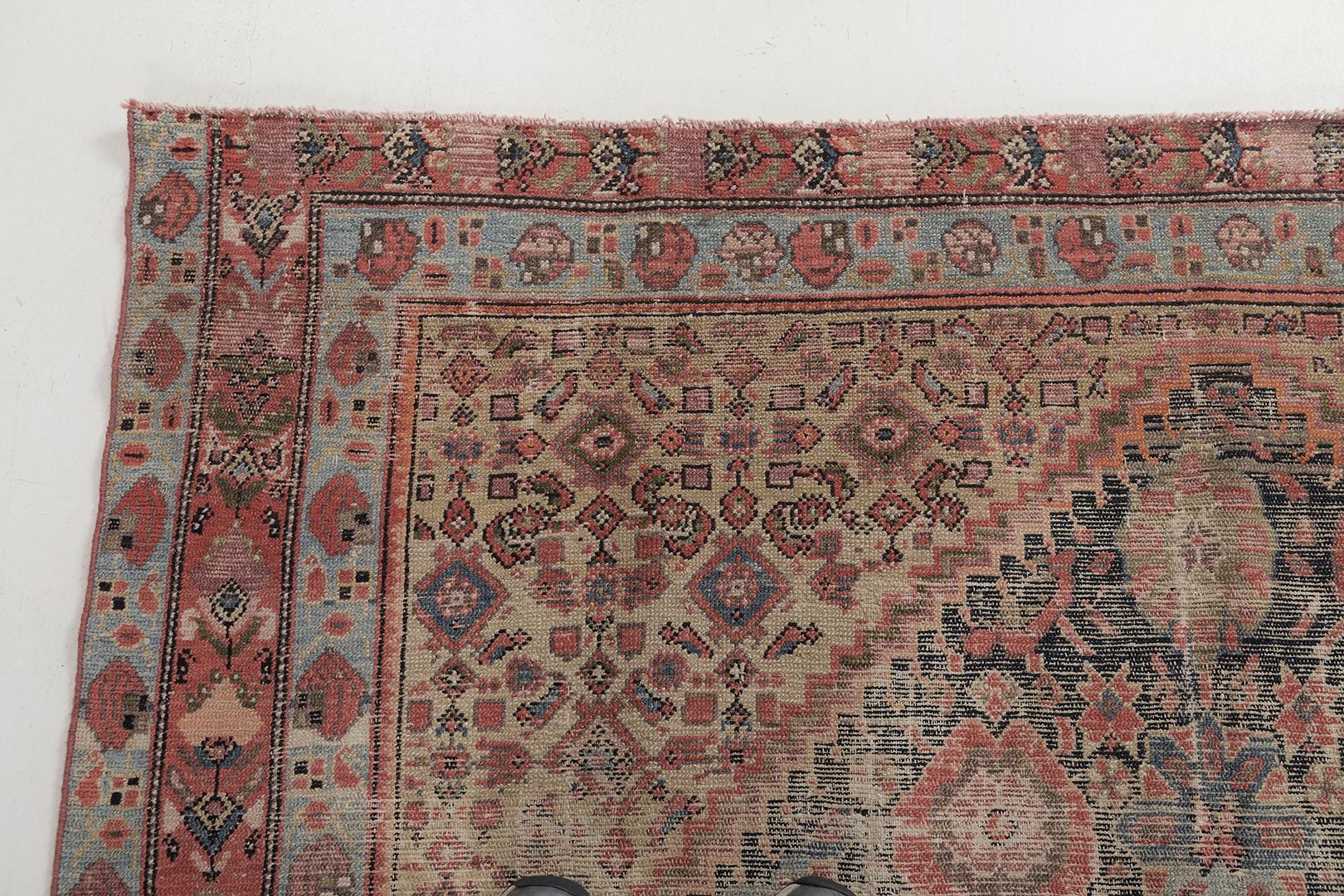 Début du 20ème siècle Tapis persan ancien Malayer par Mehraban en vente