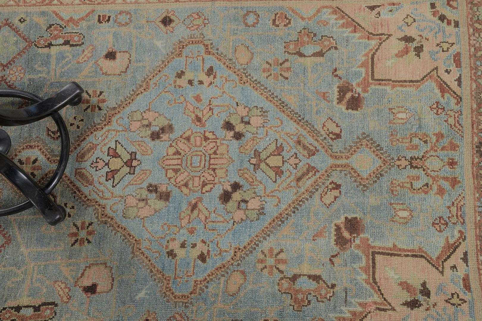 Wool Antique Persian Malayer by Mehraban Rugs For Sale