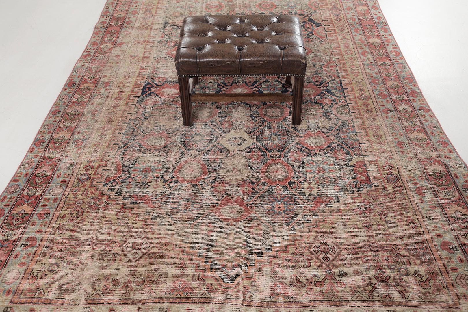 Laine Tapis persan ancien Malayer par Mehraban en vente
