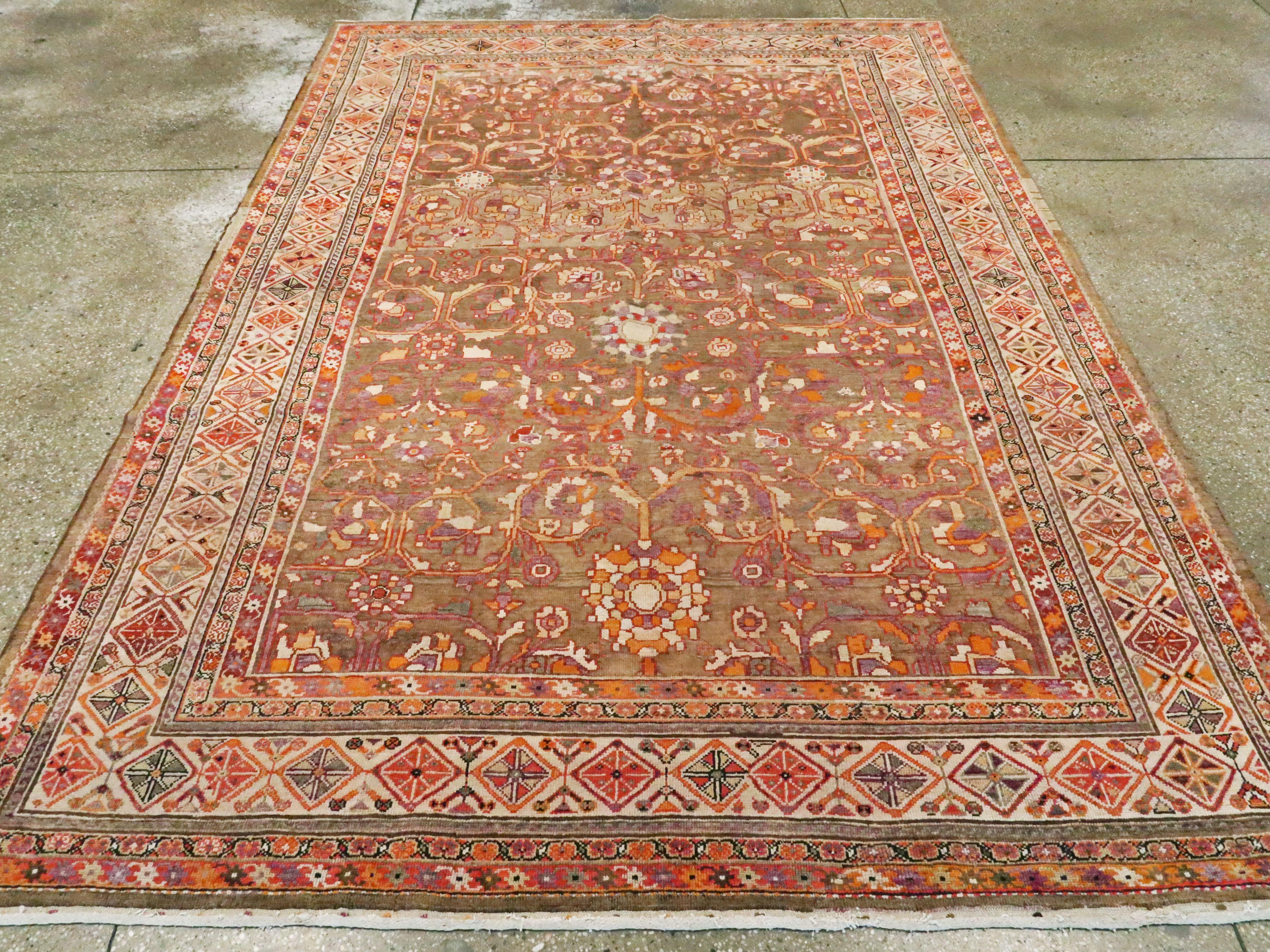 20th Century Antique Persian Malayer Carpet For Sale