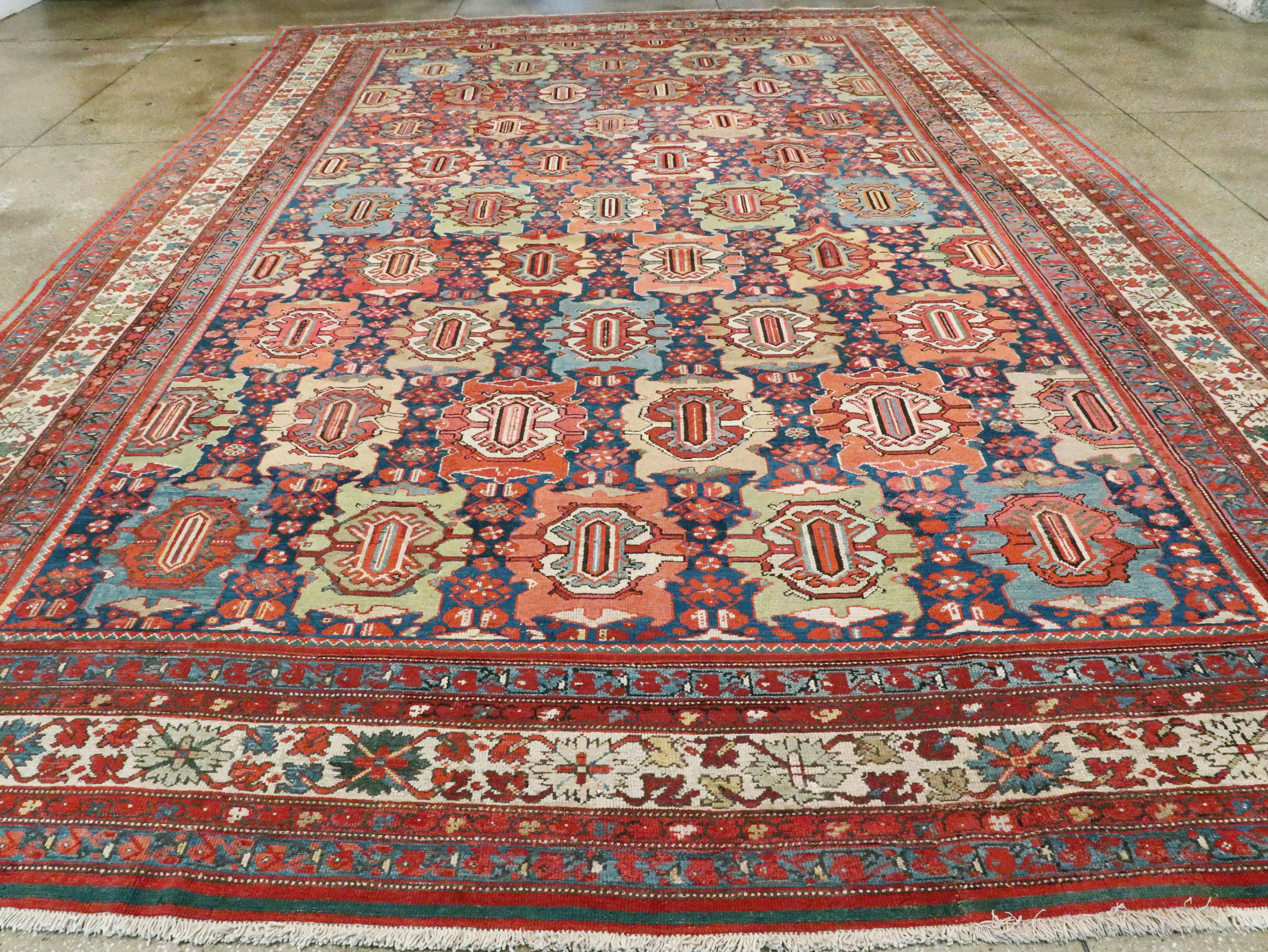 Antique Persian Malayer Carpet In Good Condition For Sale In New York, NY