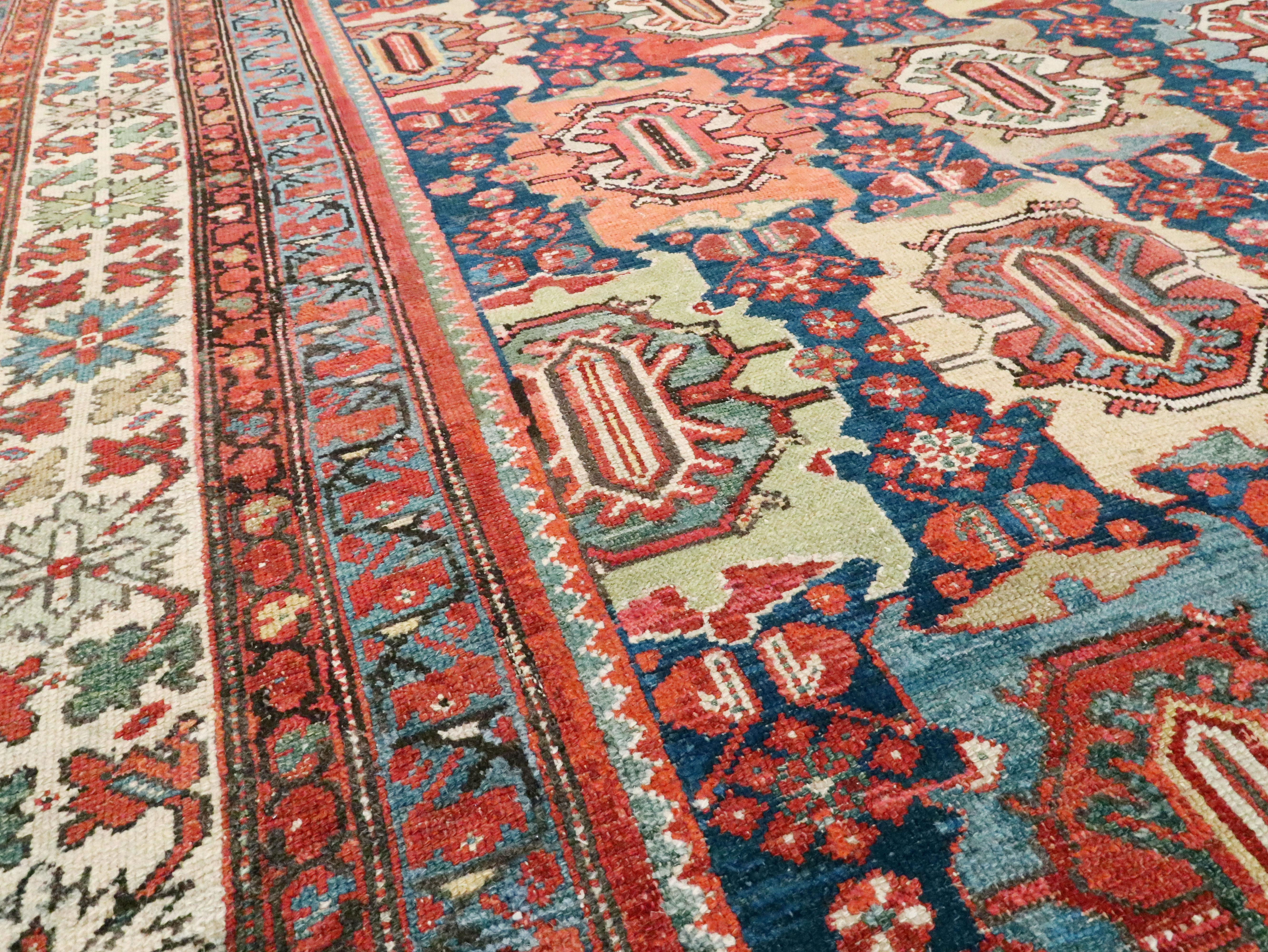 Wool Antique Persian Malayer Carpet For Sale
