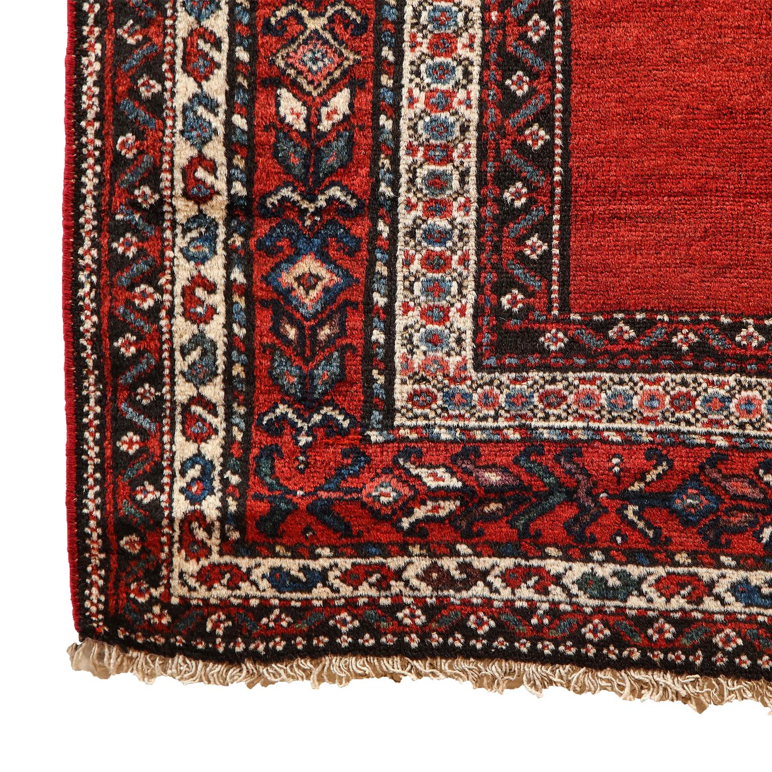 Wool Antique 1900s Persian Malayer Rug, 4' x 6' For Sale