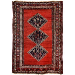 Antiker 1900er persischer Malayer-Teppich, 4' x 6'