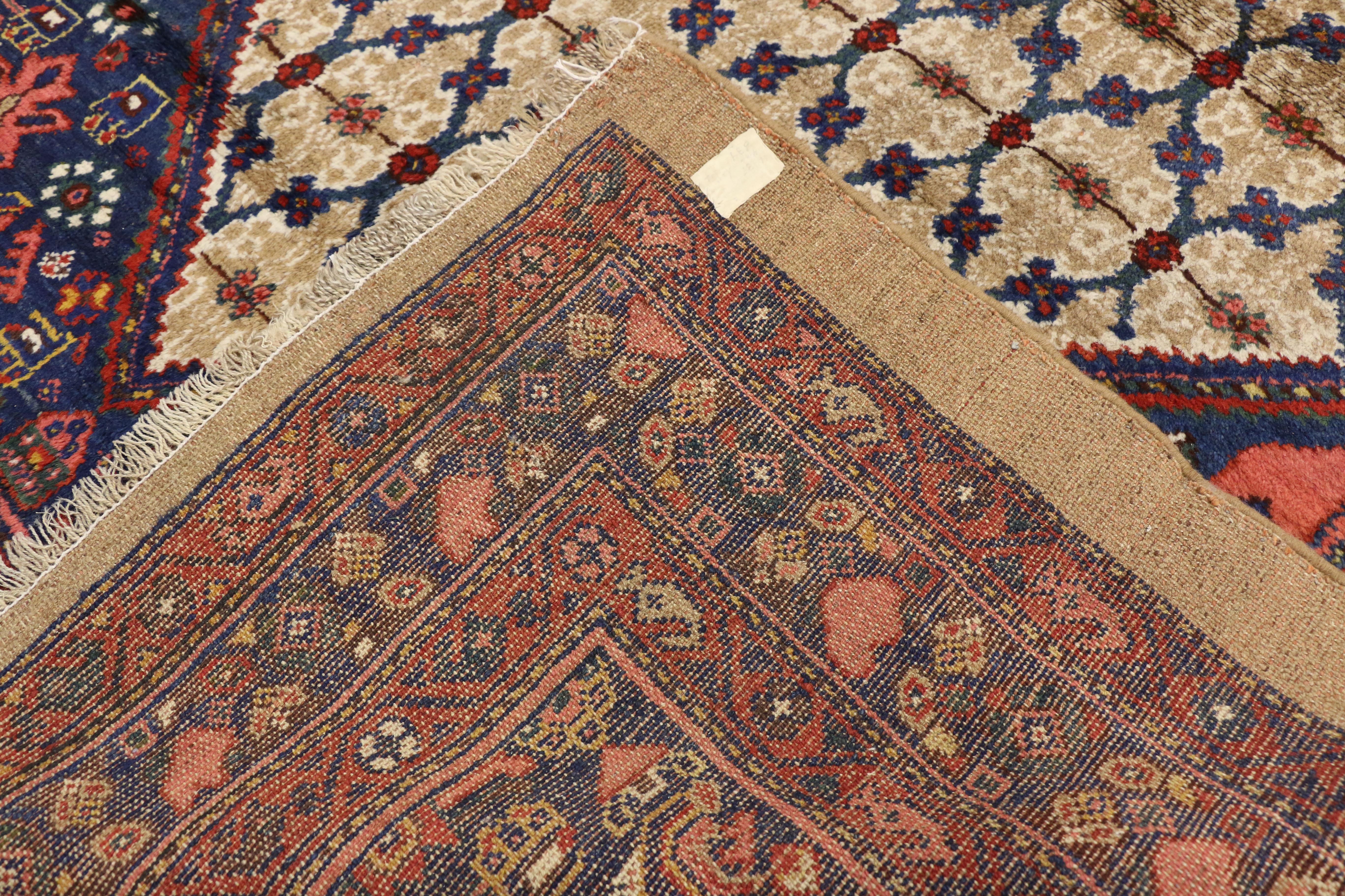 19th Century 1880s Antique Persian Malayer Extra-Long Rug For Sale