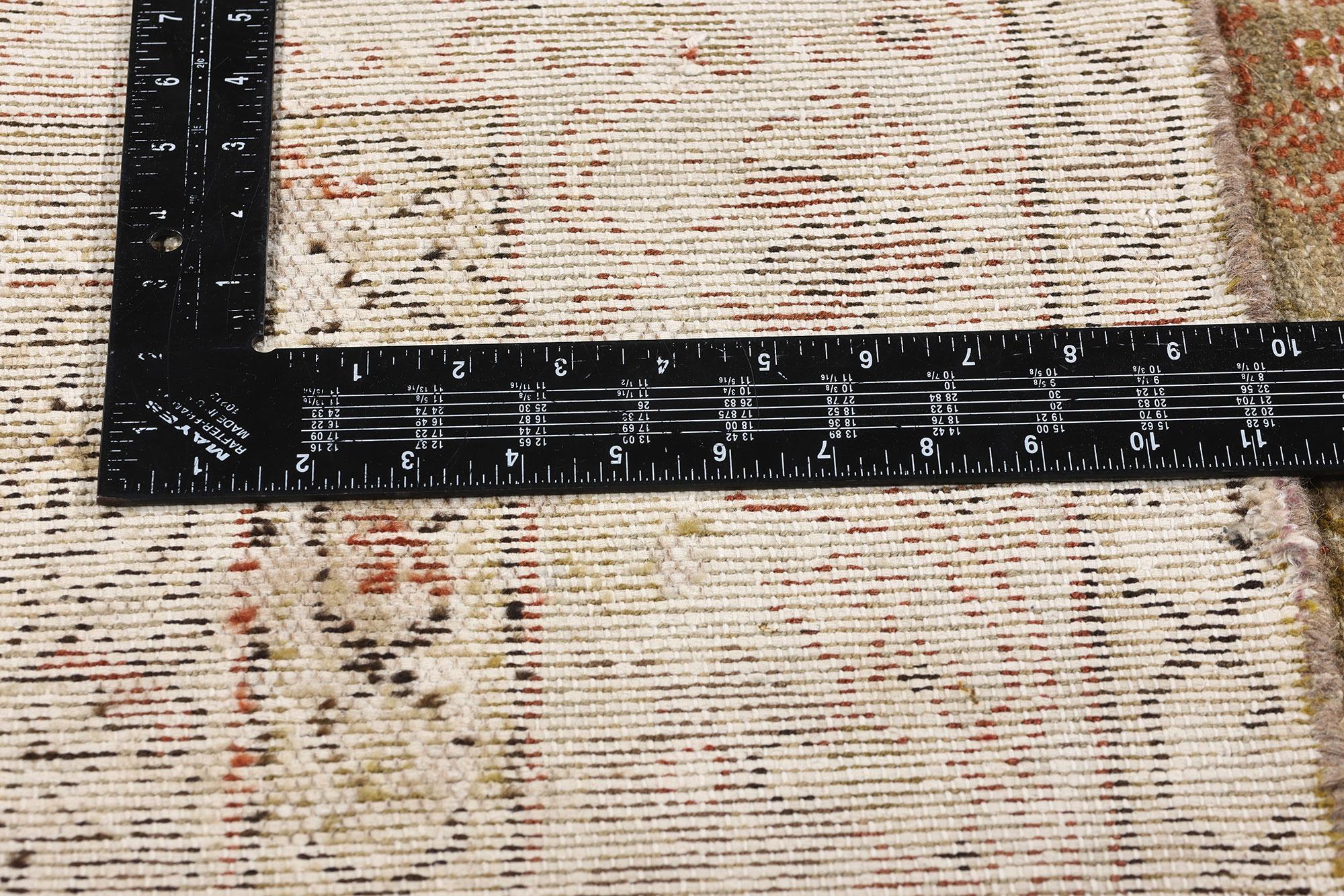 Tapis persan ancien Malayer de style rustique moderne Abîmé - En vente à Dallas, TX