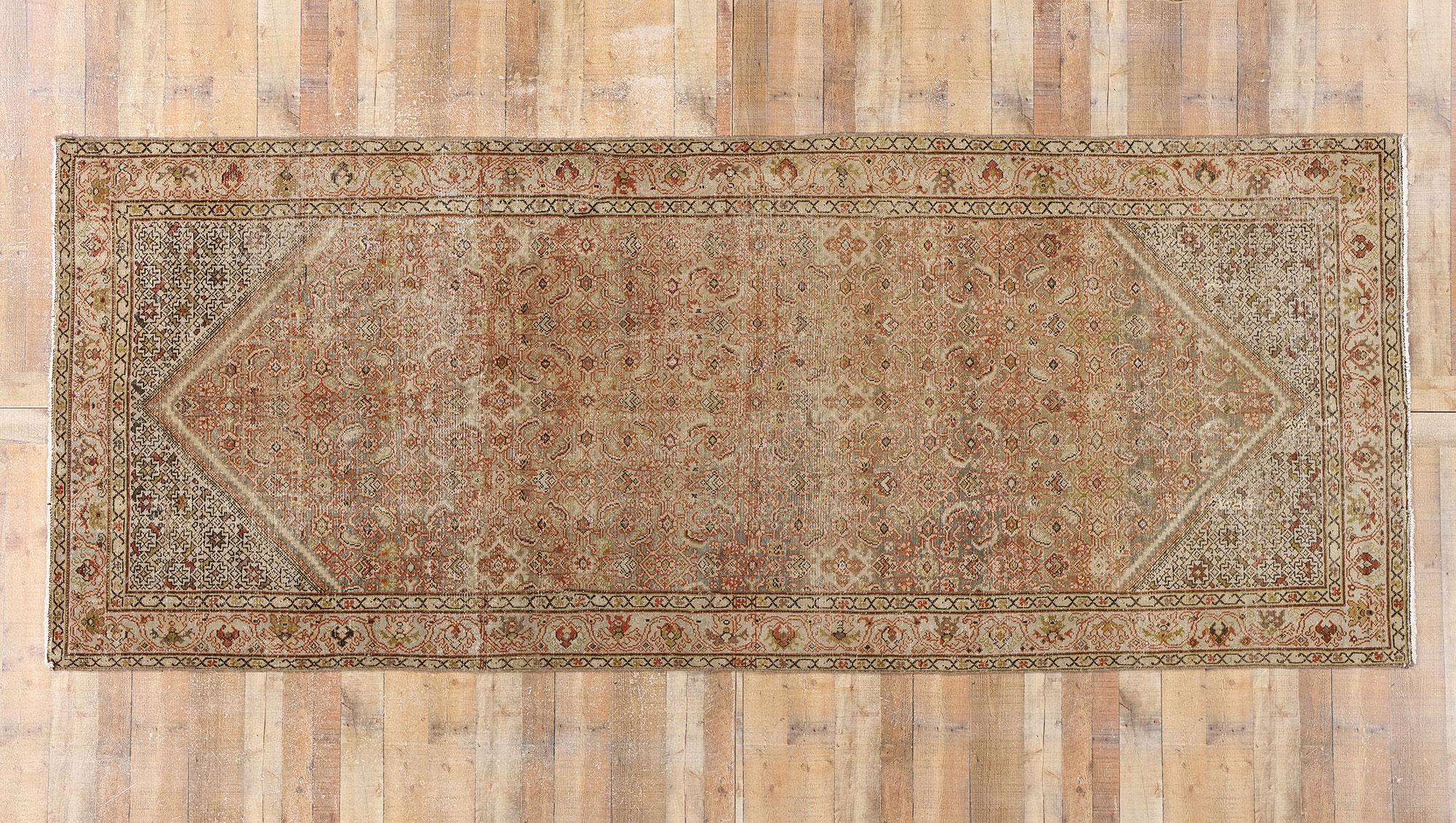 Tapis persan ancien Malayer de style rustique moderne en vente 1